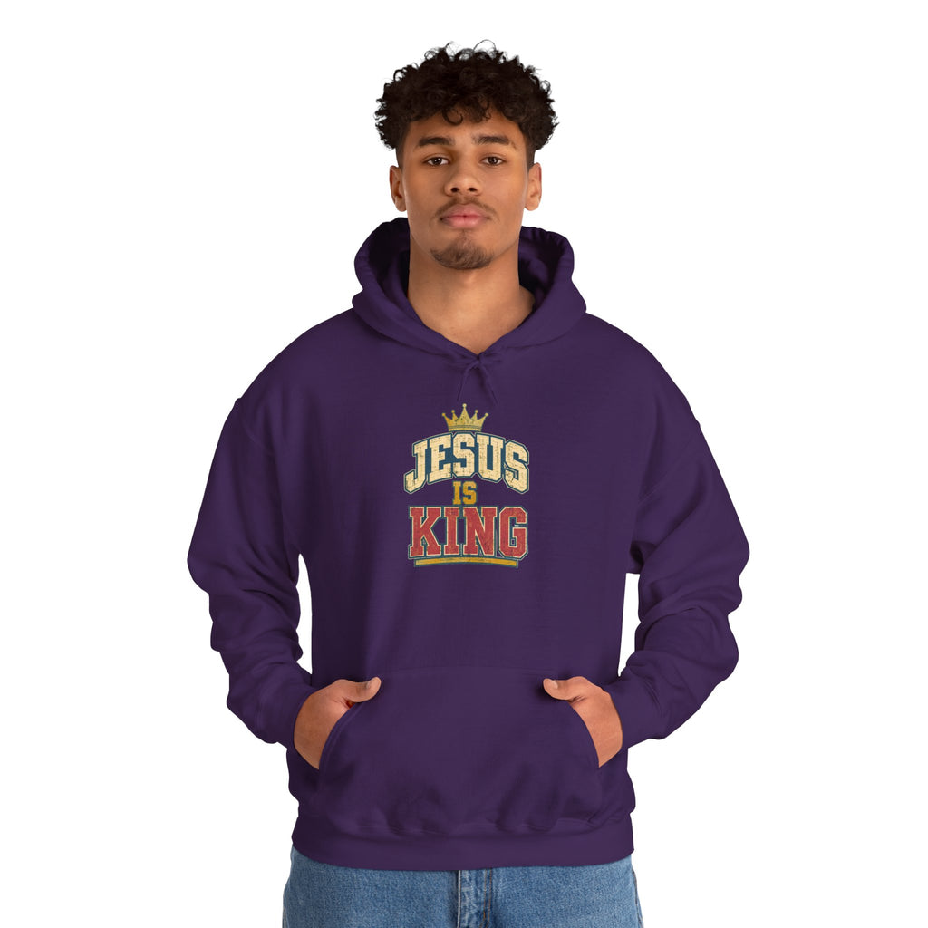 Jesus Is King Hoodie - Christian Faith Crown Sweatshirt