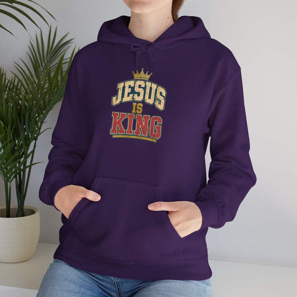 Jesus Is King Hoodie - Christian Faith Crown Sweatshirt