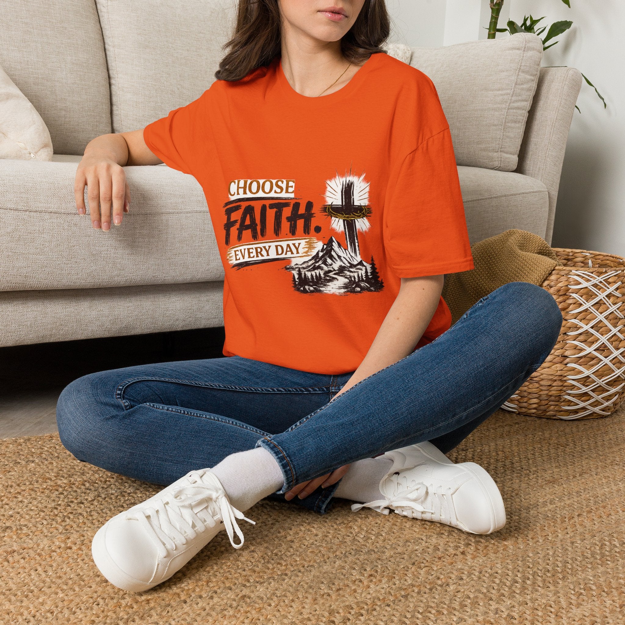 Faith T-Shirt — "Choose Faith Every Day" Christian Graphic Tee