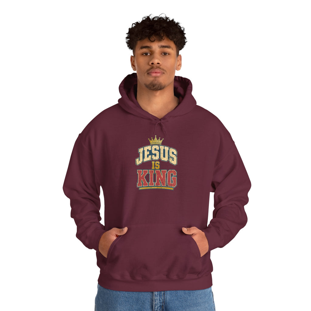 Jesus Is King Hoodie - Christian Faith Crown Sweatshirt