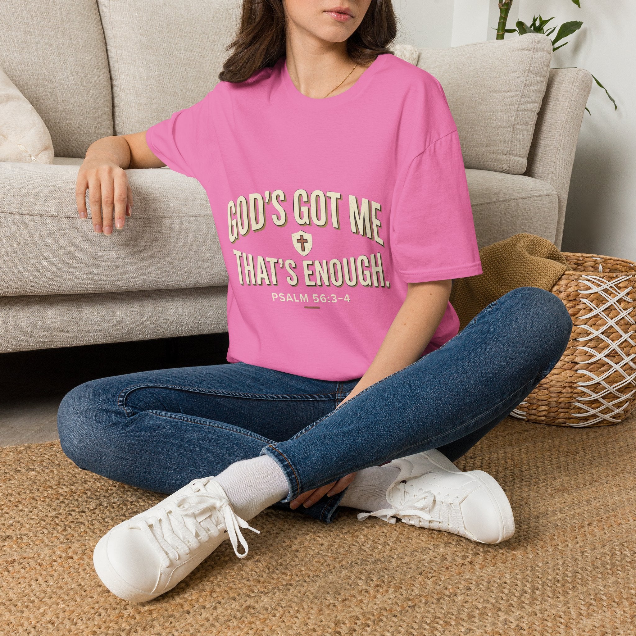 God's Got Me T-Shirt — Inspirational Christian Tee ("God's Got Me, That's Enough")