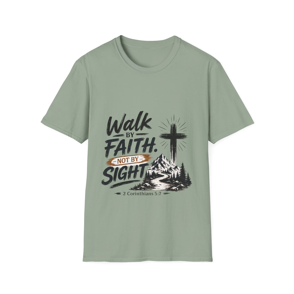 Faith T-Shirt — "Walk by Faith, Not by Sight" Christian Graphic Tee