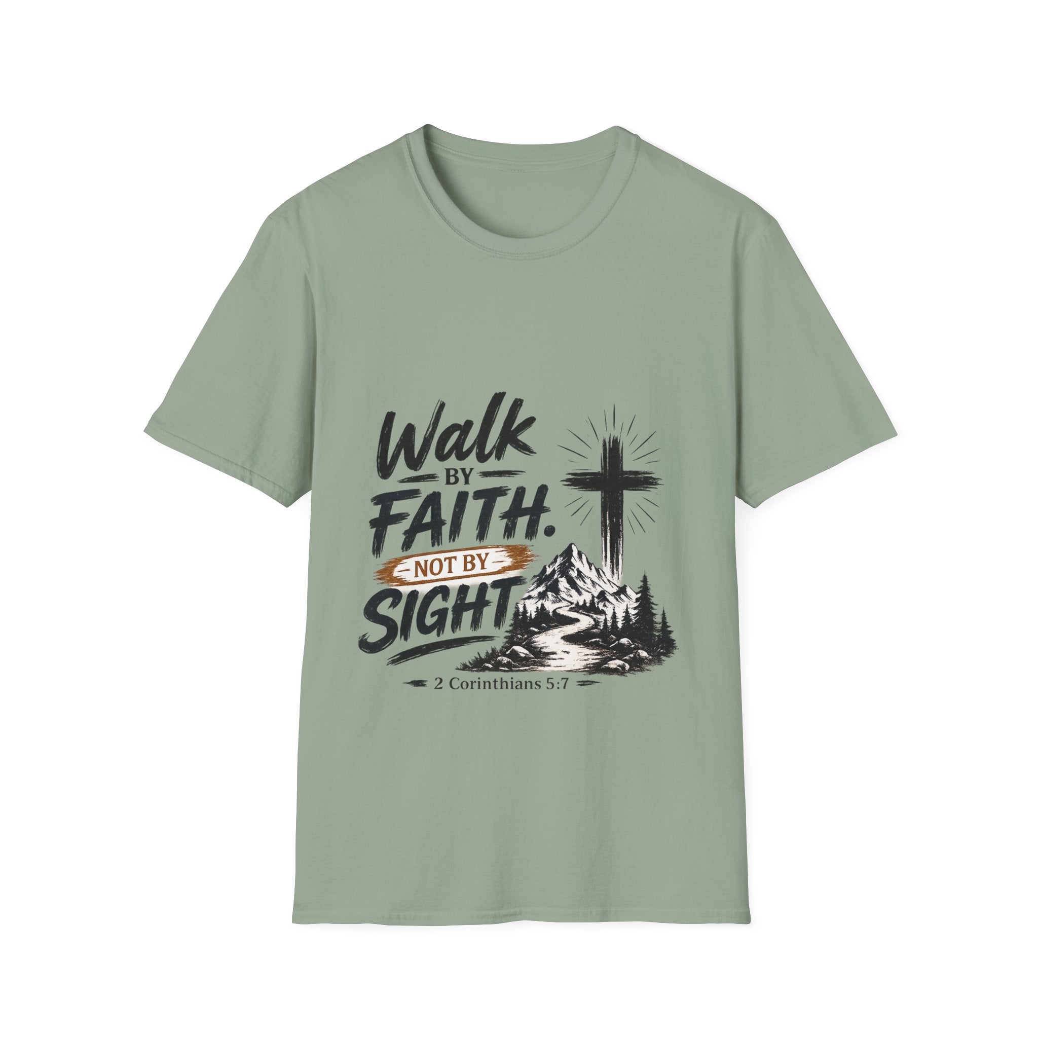 Faith T-Shirt — "Walk by Faith, Not by Sight" Christian Graphic Tee