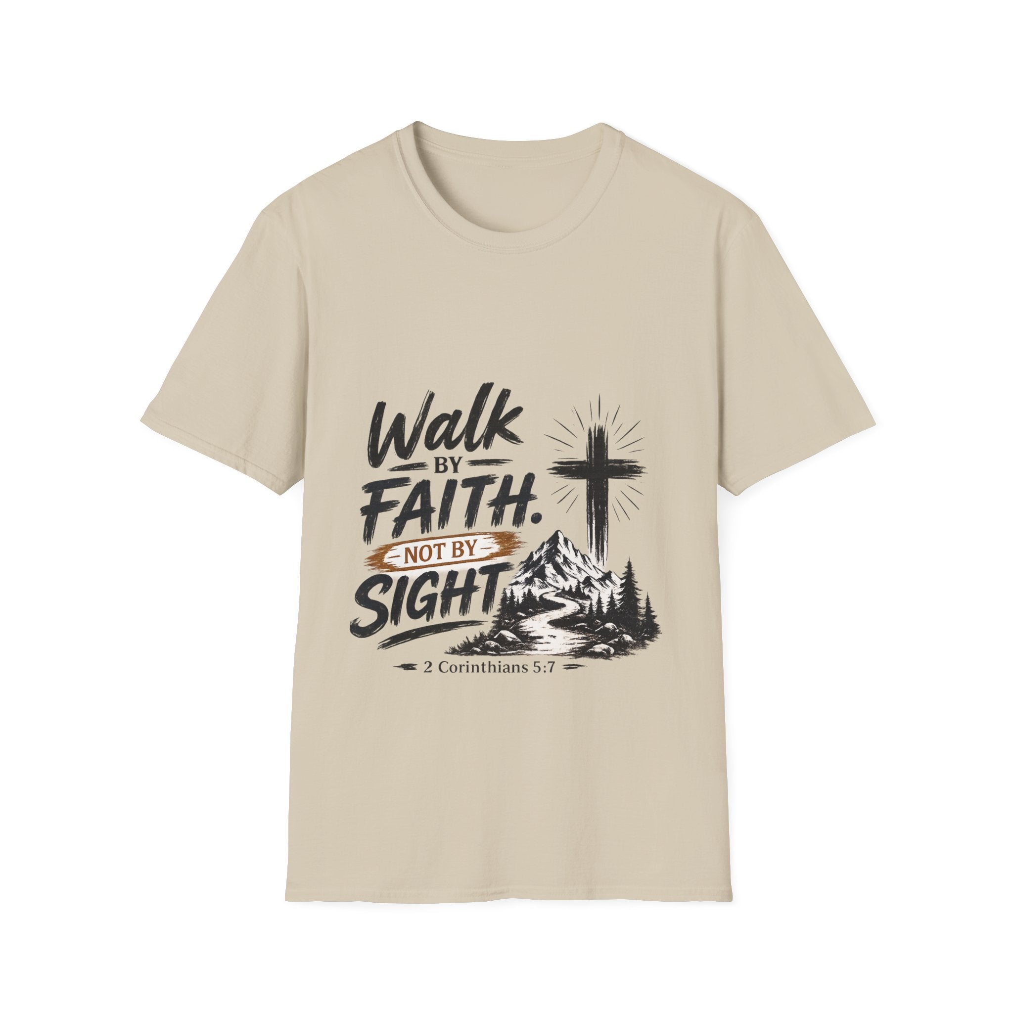 Faith T-Shirt — "Walk by Faith, Not by Sight" Christian Graphic Tee