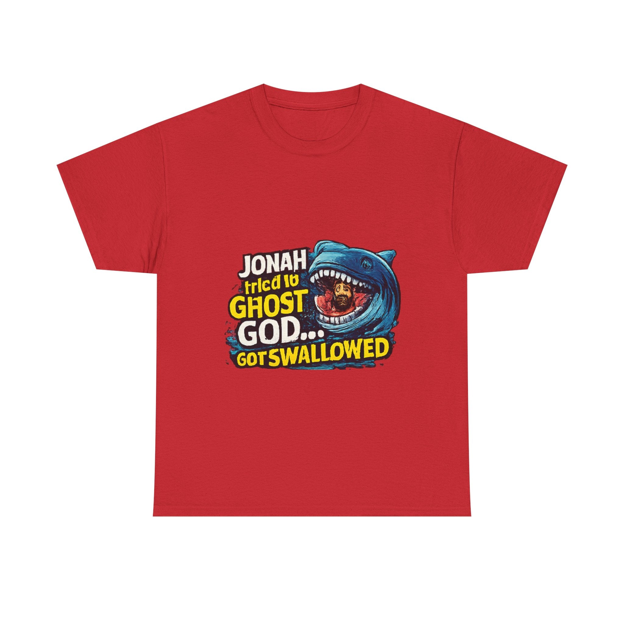 Jonah and the Whale Graphic Tee — "Jonah Tried to Ghost God... Got Swallowed"
