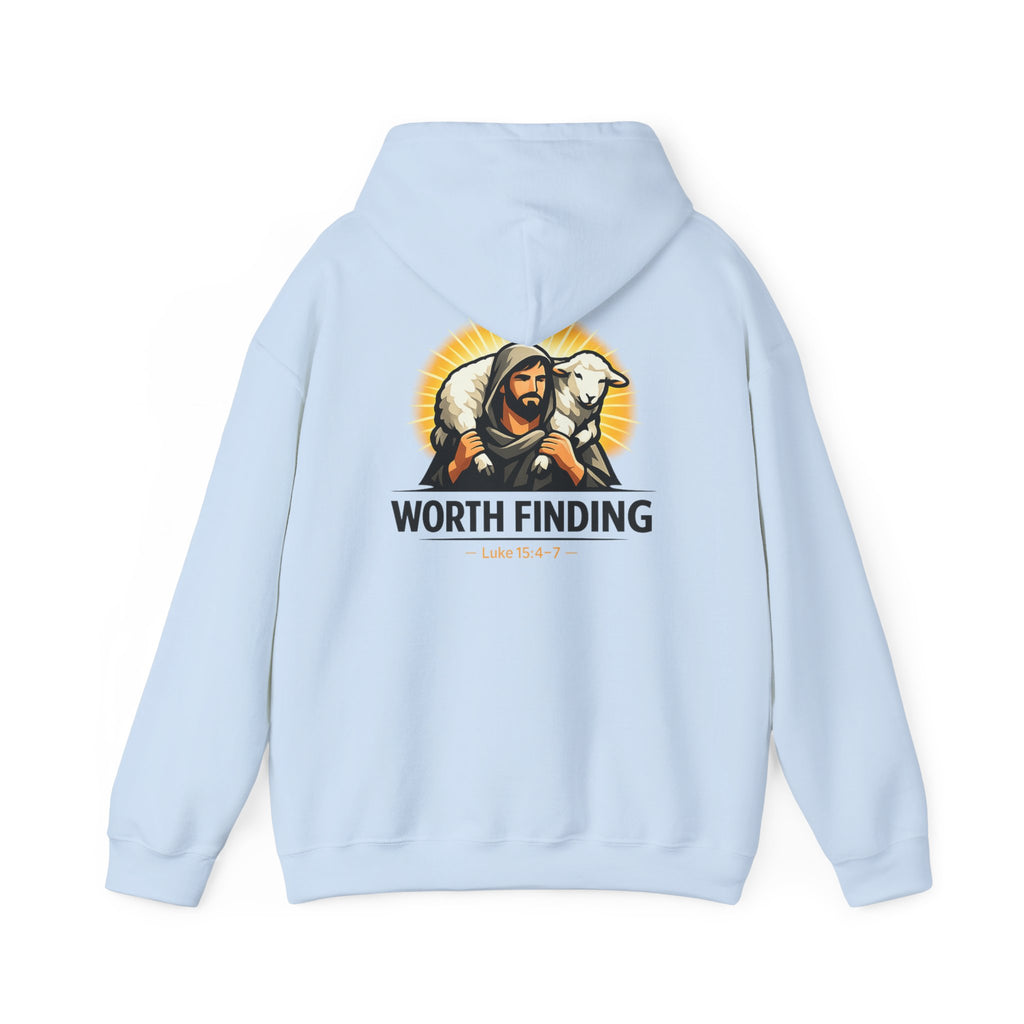 Worth Finding Hoodie — Christian Shepherd & Lamb Graphic Pullover