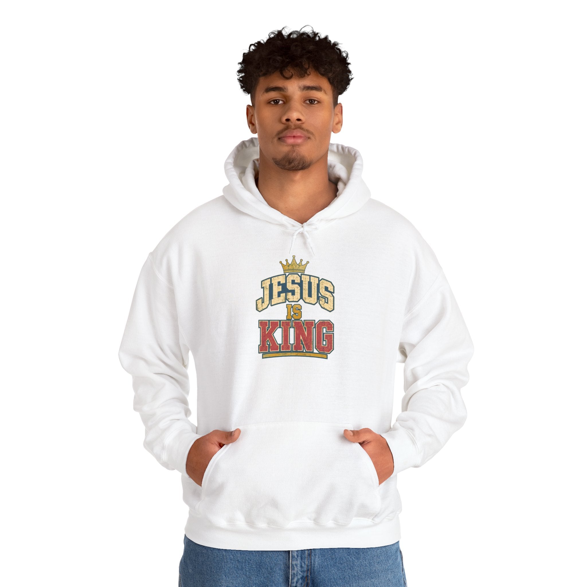 Jesus Is King Hoodie - Christian Faith Crown Sweatshirt
