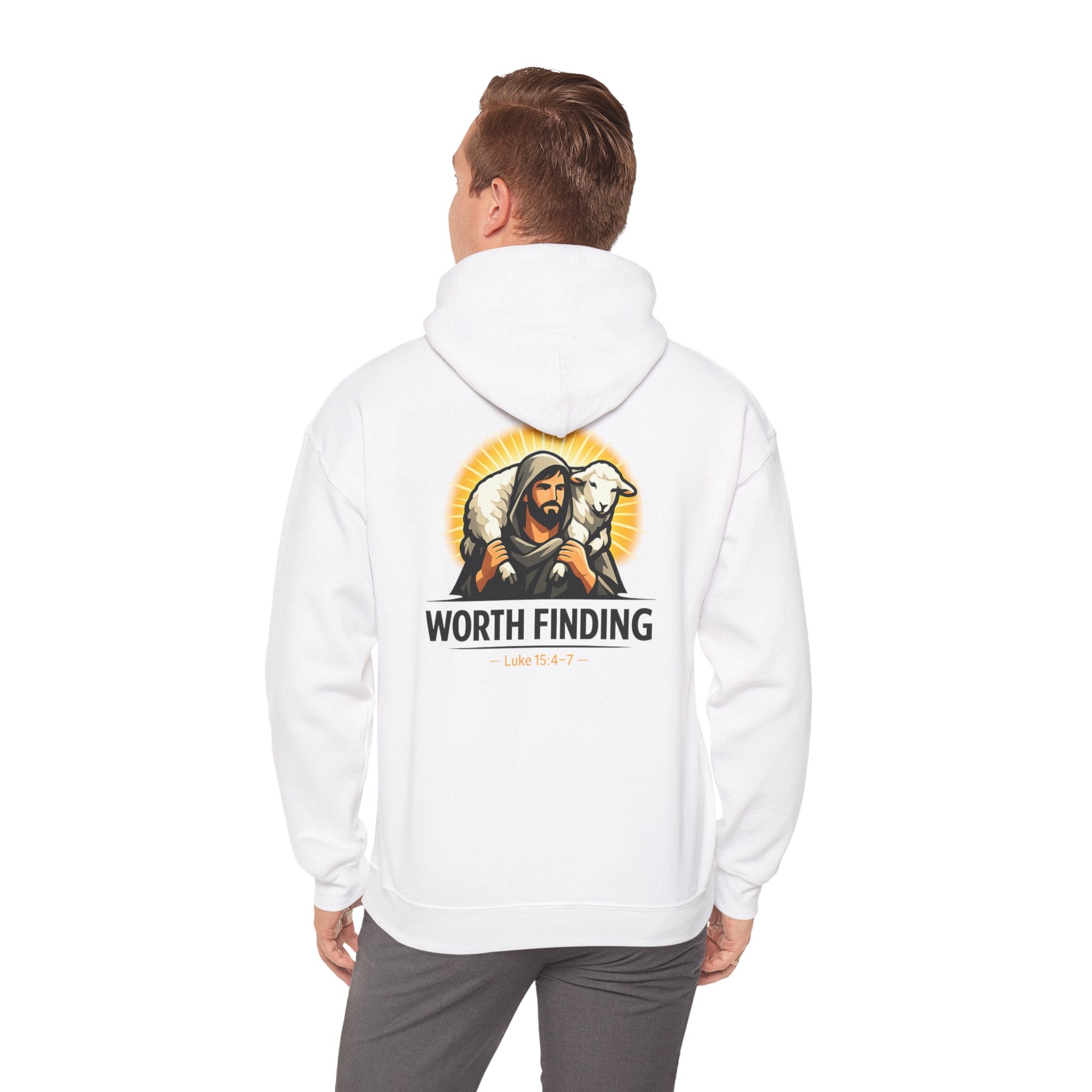 Worth Finding Hoodie — Christian Shepherd & Lamb Graphic Pullover
