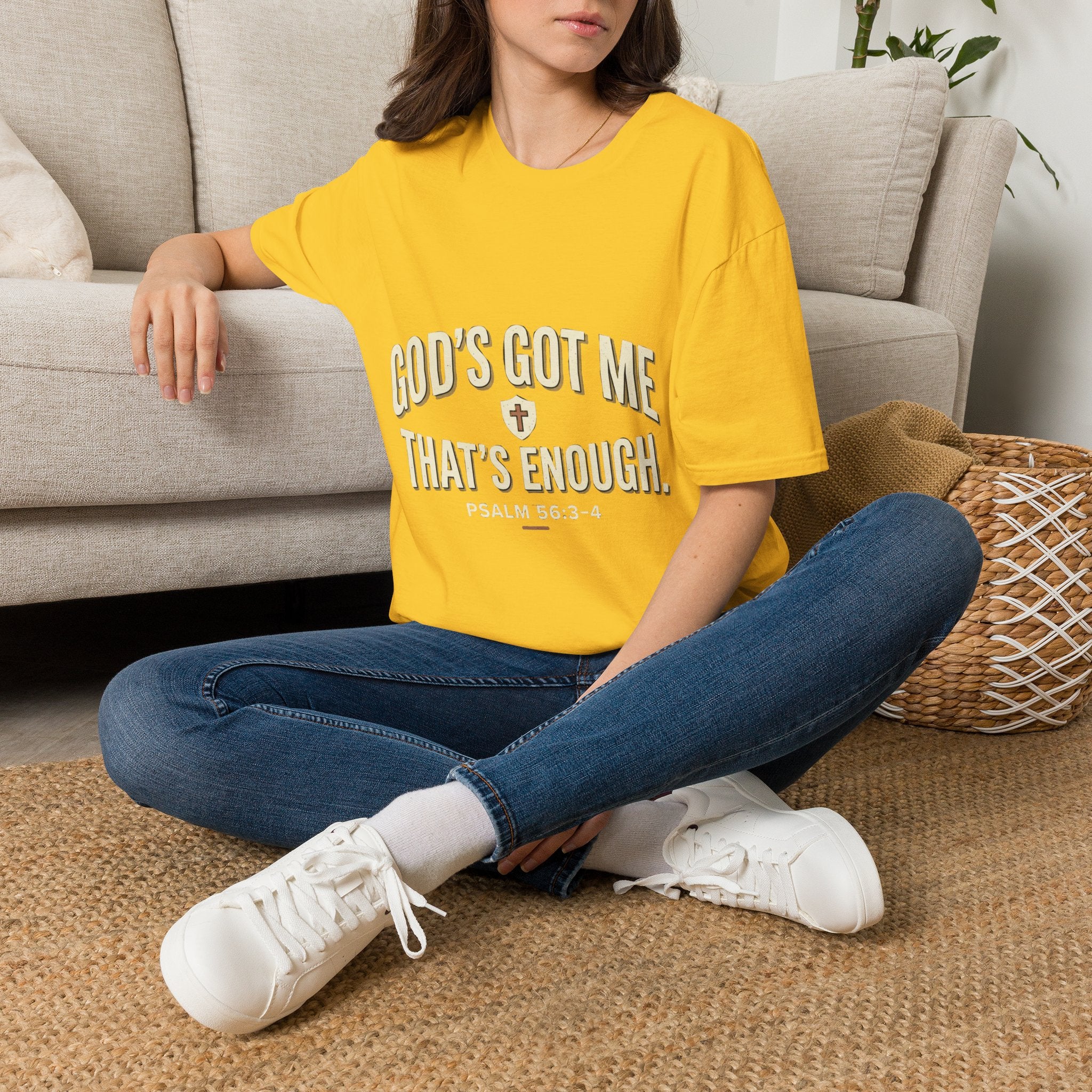 God's Got Me T-Shirt — Inspirational Christian Tee ("God's Got Me, That's Enough")