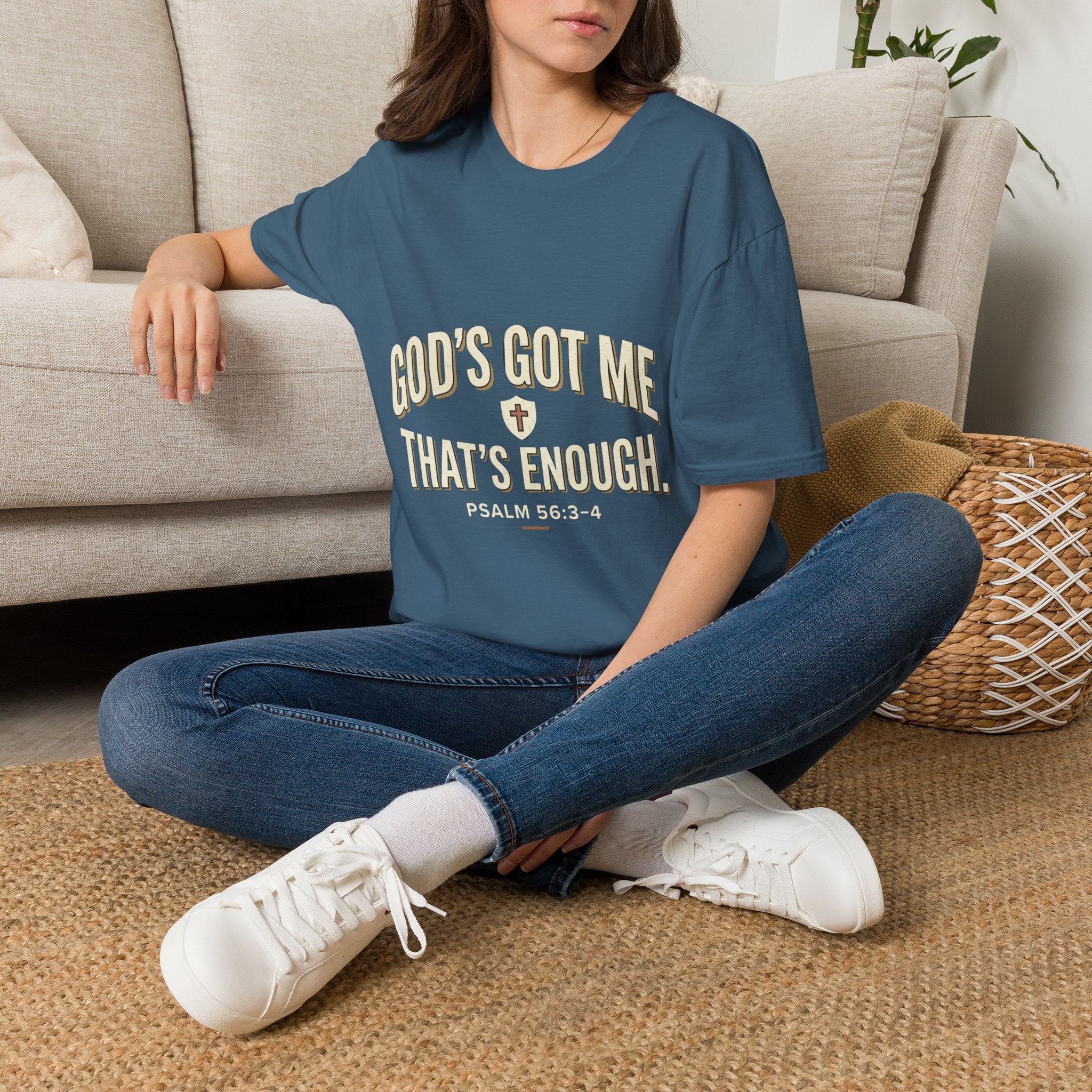 God's Got Me T-Shirt — Inspirational Christian Tee ("God's Got Me, That's Enough")