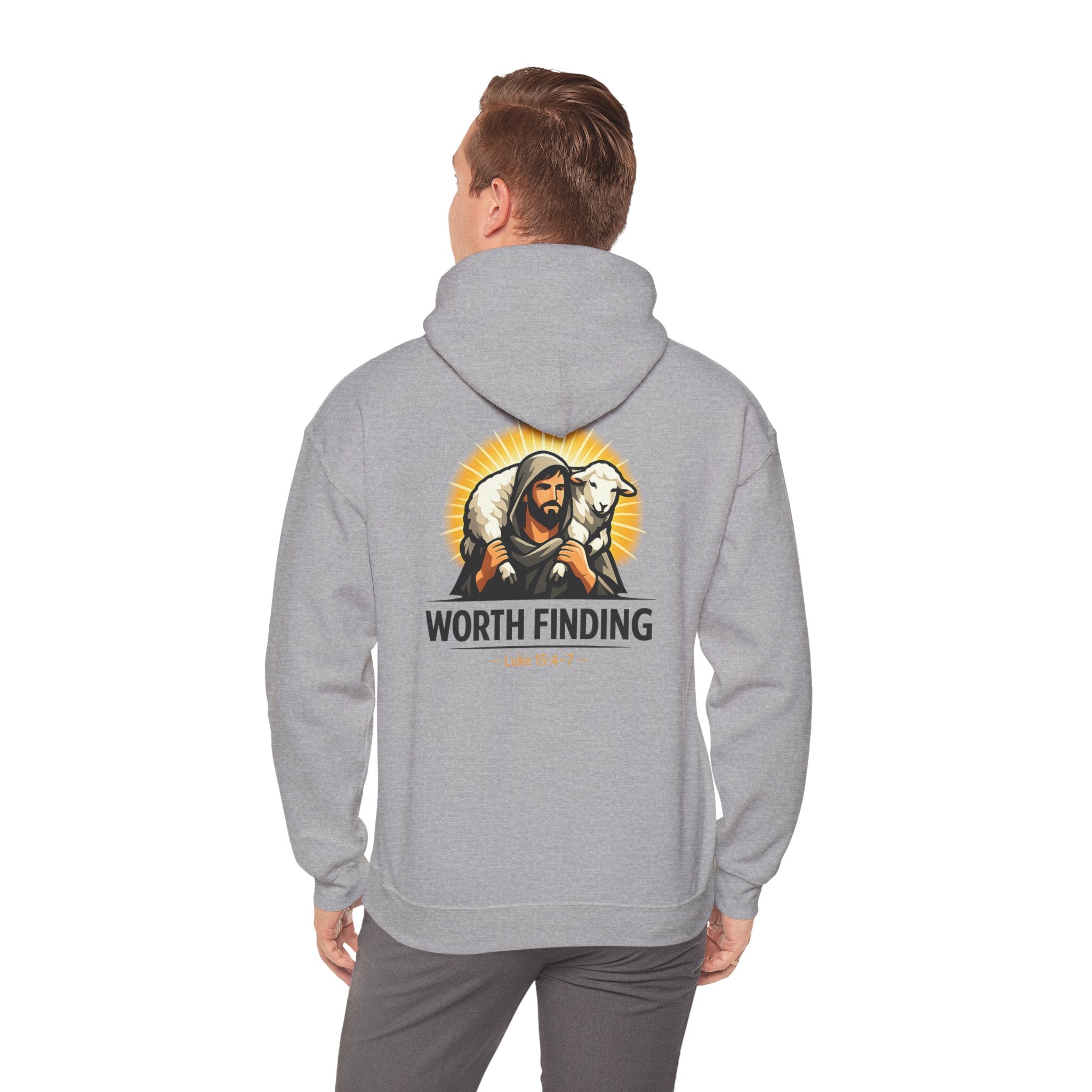 Worth Finding Hoodie — Christian Shepherd & Lamb Graphic Pullover