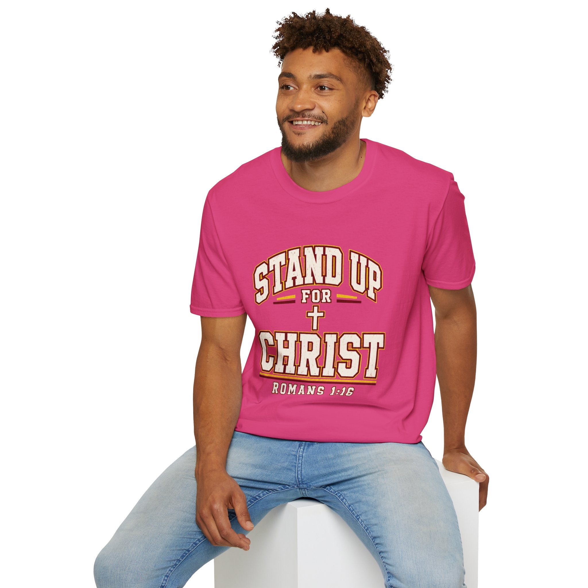 Stand Up for Christ T-Shirt — Romans 1:16 Christian Faith Tee