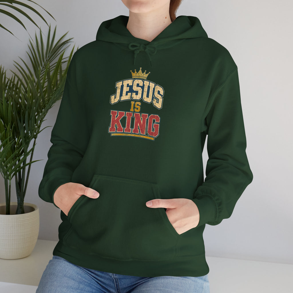 Jesus Is King Hoodie - Christian Faith Crown Sweatshirt