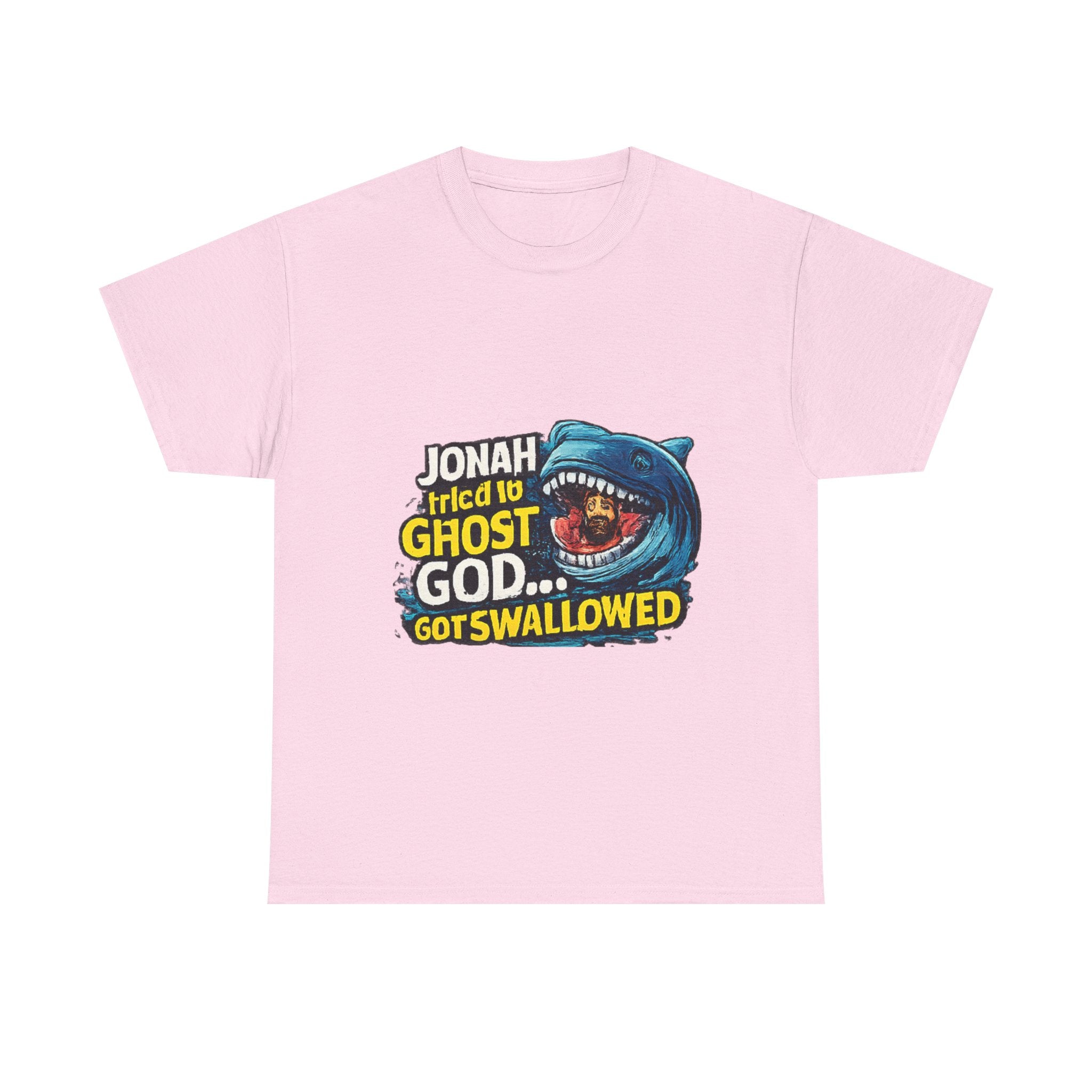 Jonah and the Whale Graphic Tee — "Jonah Tried to Ghost God... Got Swallowed"