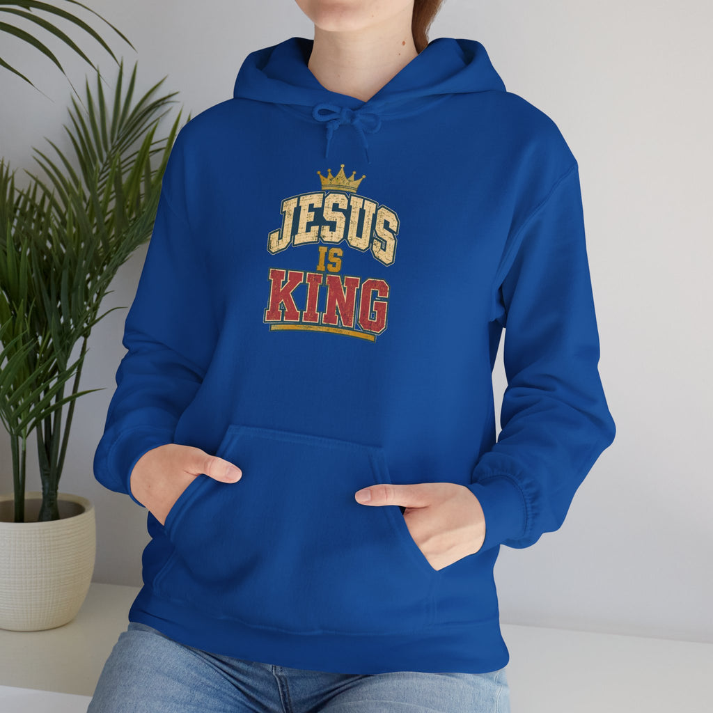 Jesus Is King Hoodie - Christian Faith Crown Sweatshirt