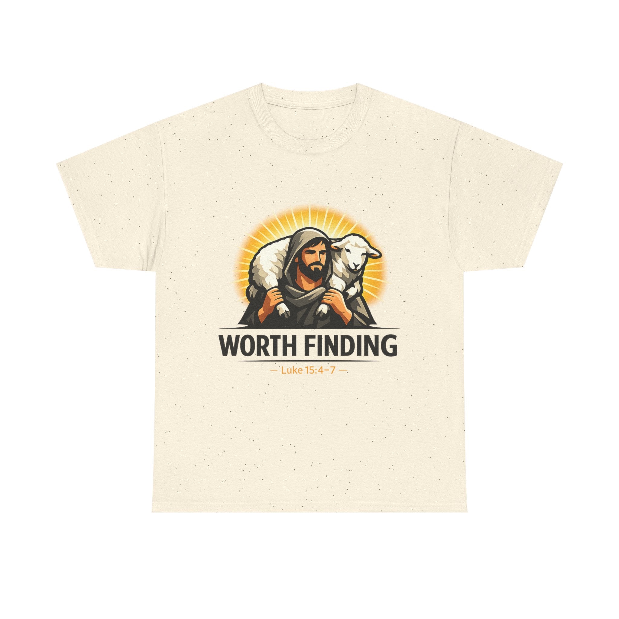 Christian 'Worth Finding' Tee – Good Shepherd Lamb Design (Luke 19:10)
