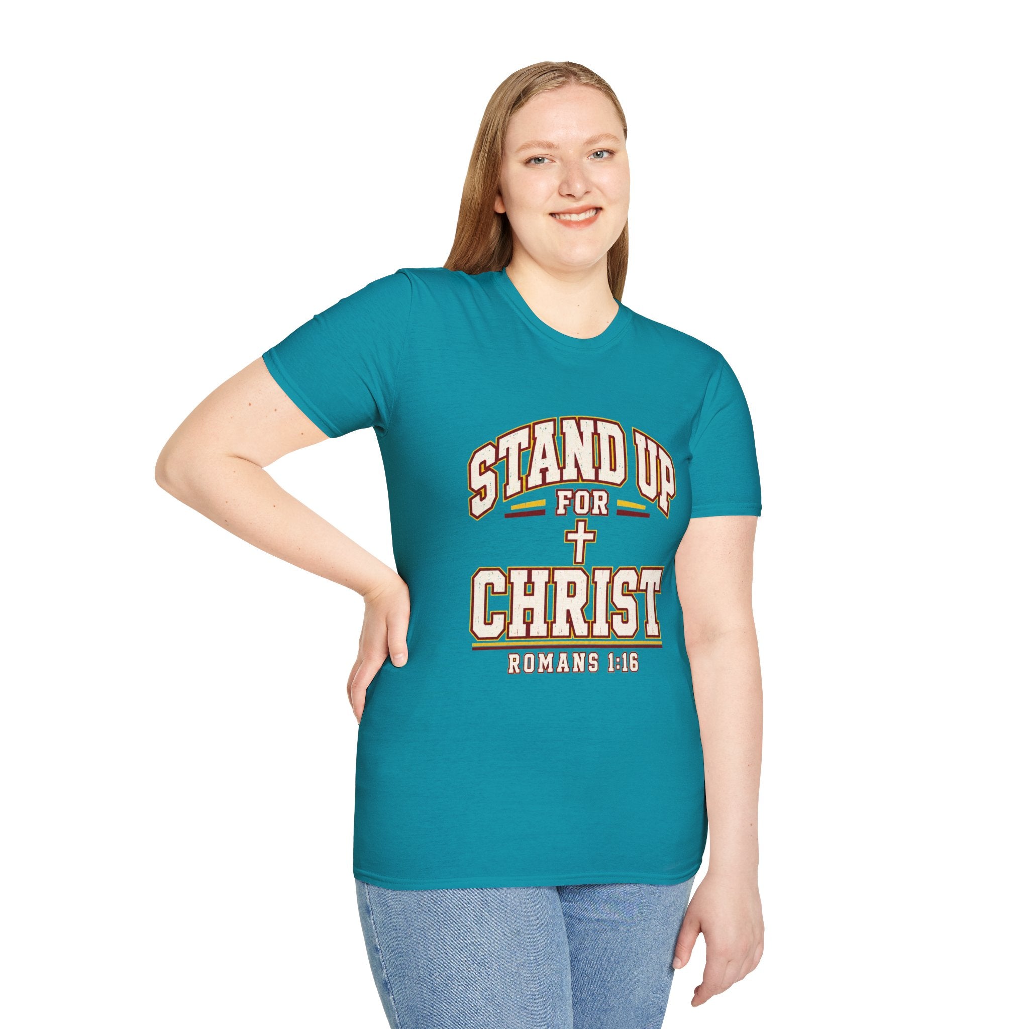 Stand Up for Christ T-Shirt — Romans 1:16 Christian Faith Tee