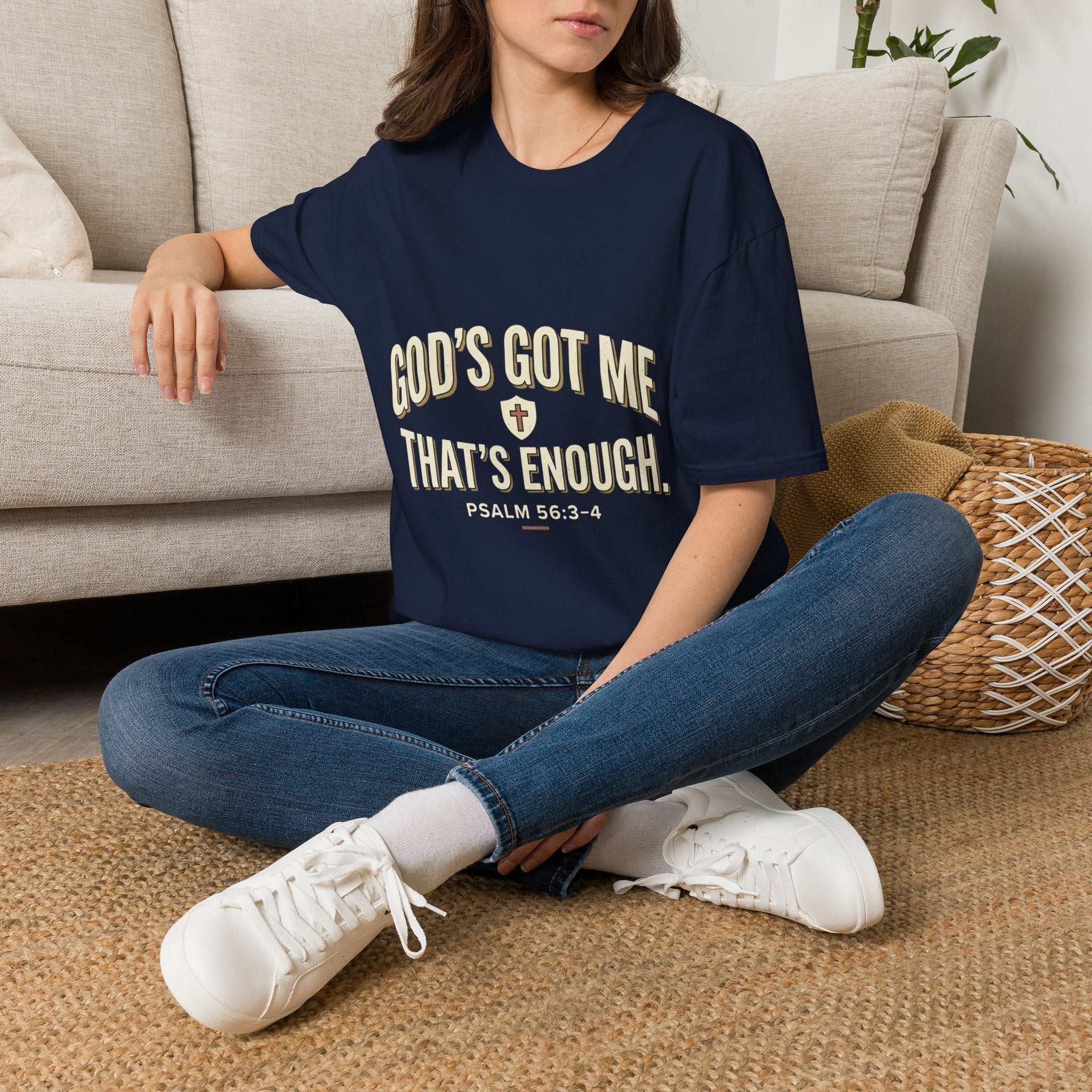 God's Got Me T-Shirt — Inspirational Christian Tee ("God's Got Me, That's Enough")
