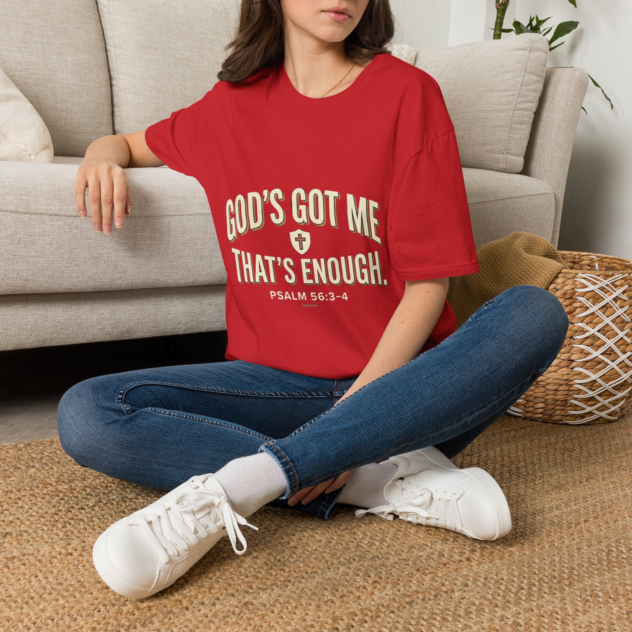 God's Got Me T-Shirt — Inspirational Christian Tee ("God's Got Me, That's Enough")