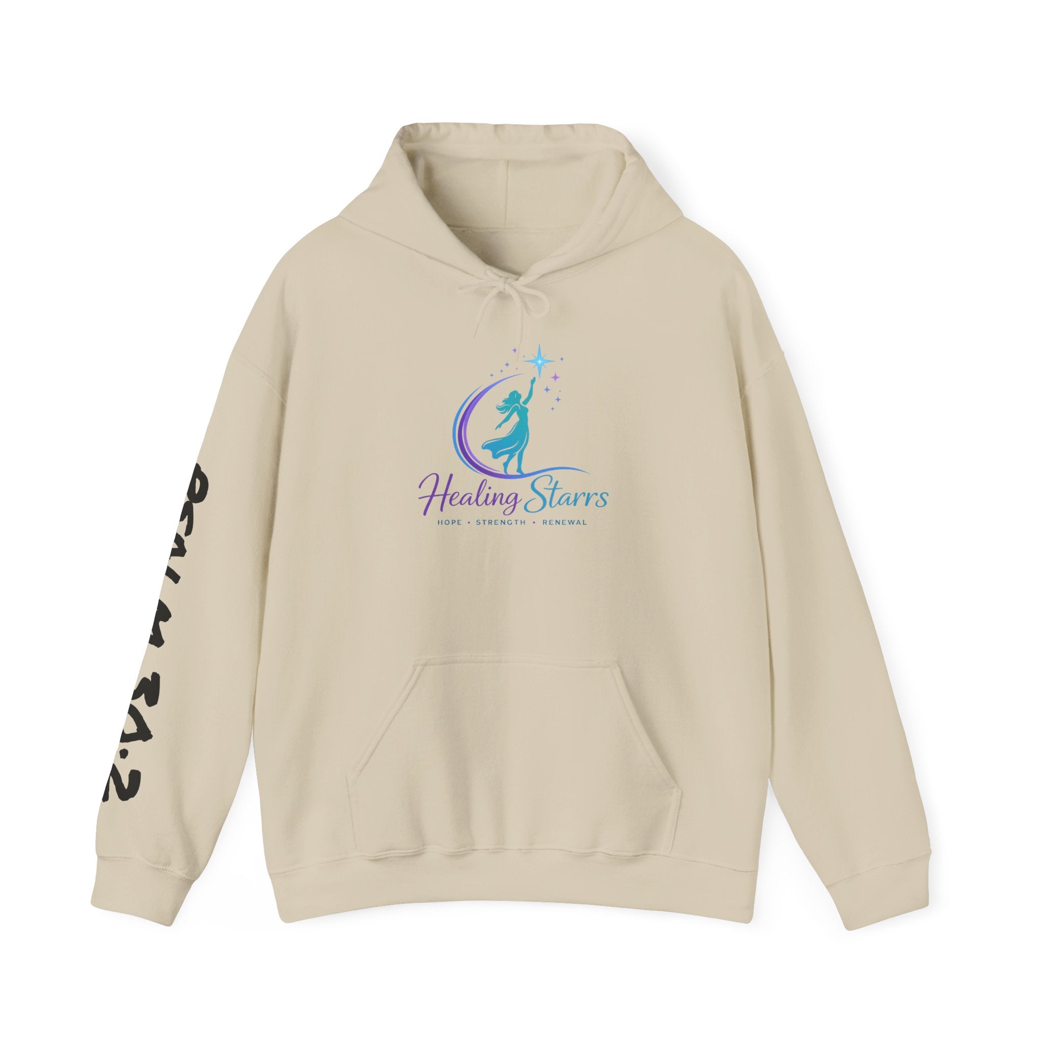 Hoodie — Healing Stars Logo with "Psalm 30:2" Sleeve Faith Pullover