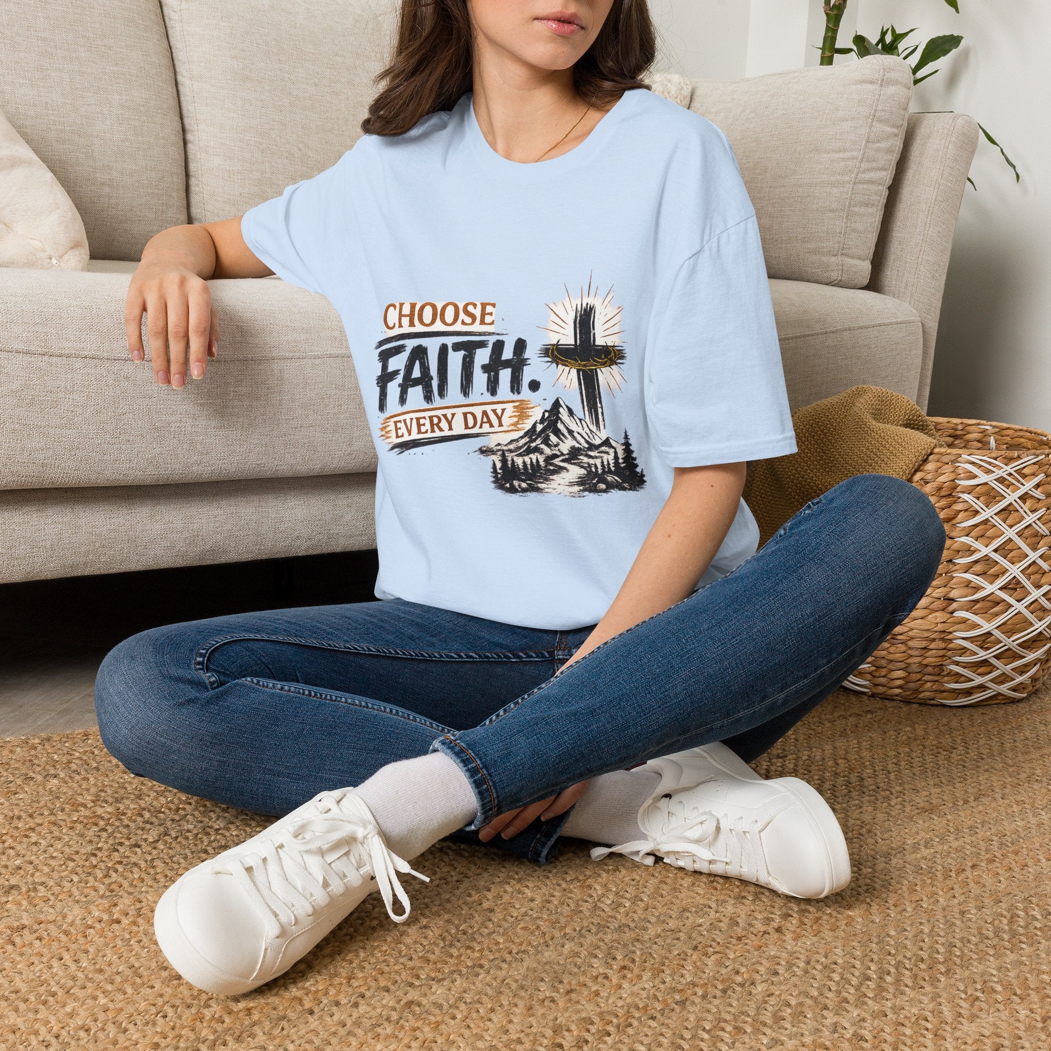 Faith T-Shirt — "Choose Faith Every Day" Christian Graphic Tee
