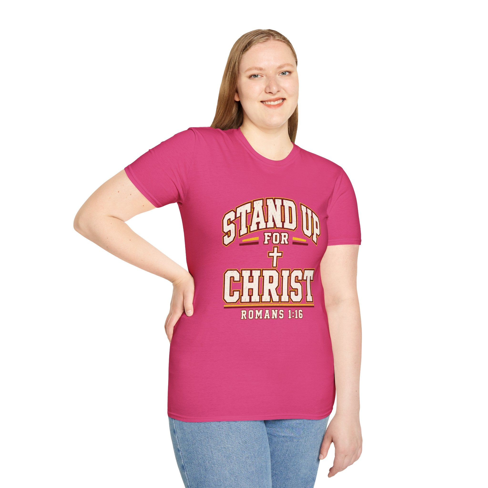 Stand Up for Christ T-Shirt — Romans 1:16 Christian Faith Tee