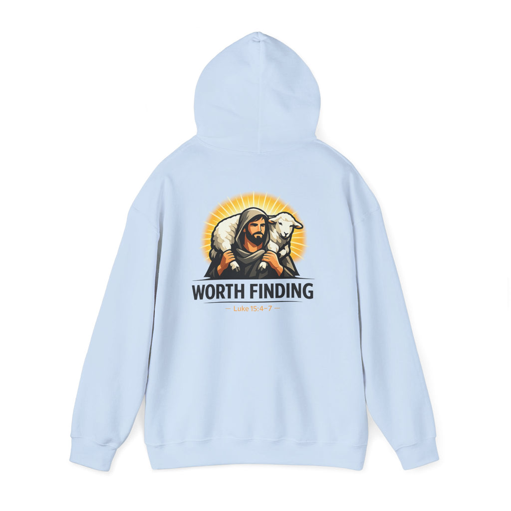 Worth Finding Hoodie — Christian Shepherd & Lamb Graphic Pullover