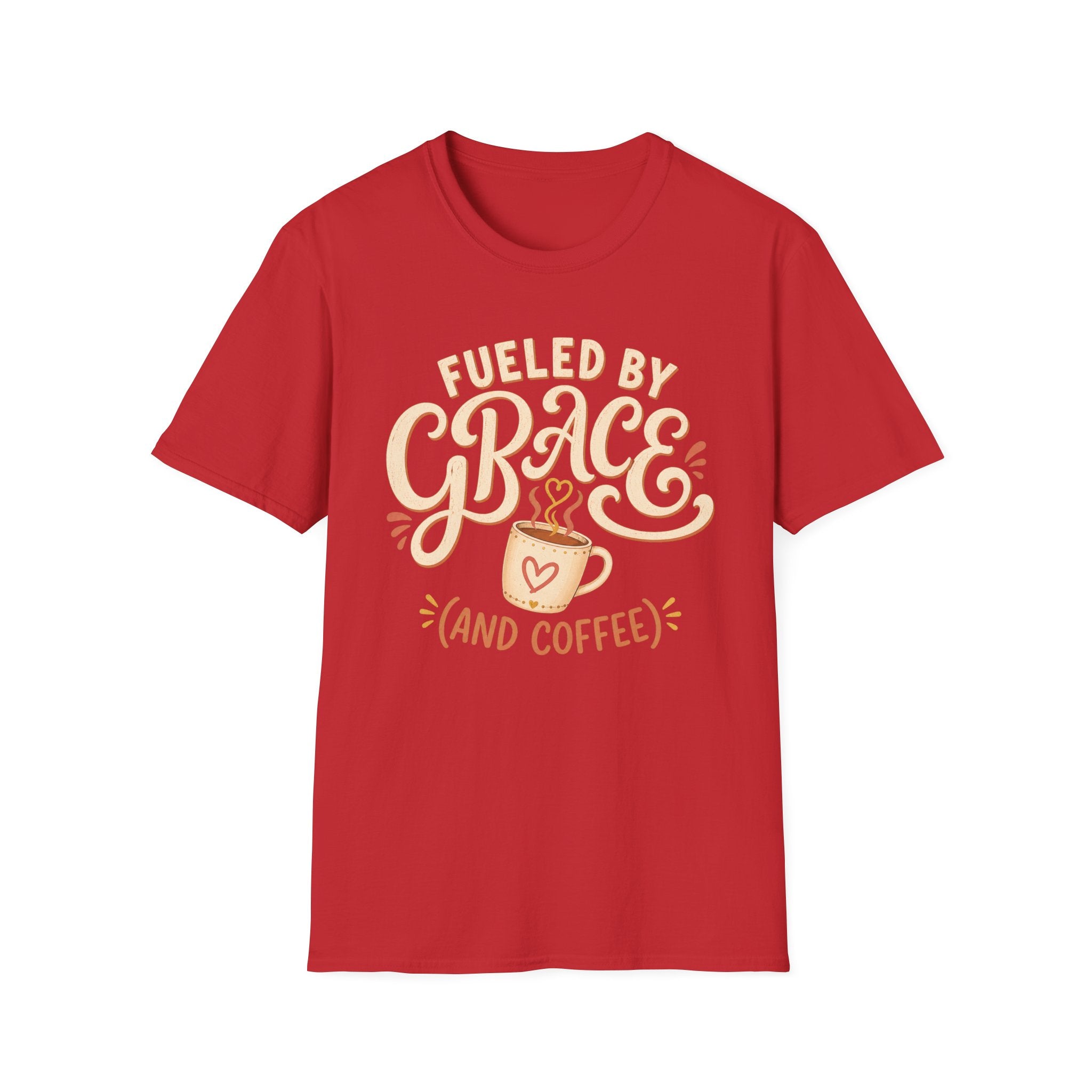 Fueled by Grace and Coffee T-Shirt — Inspirational Christian Coffee Tee