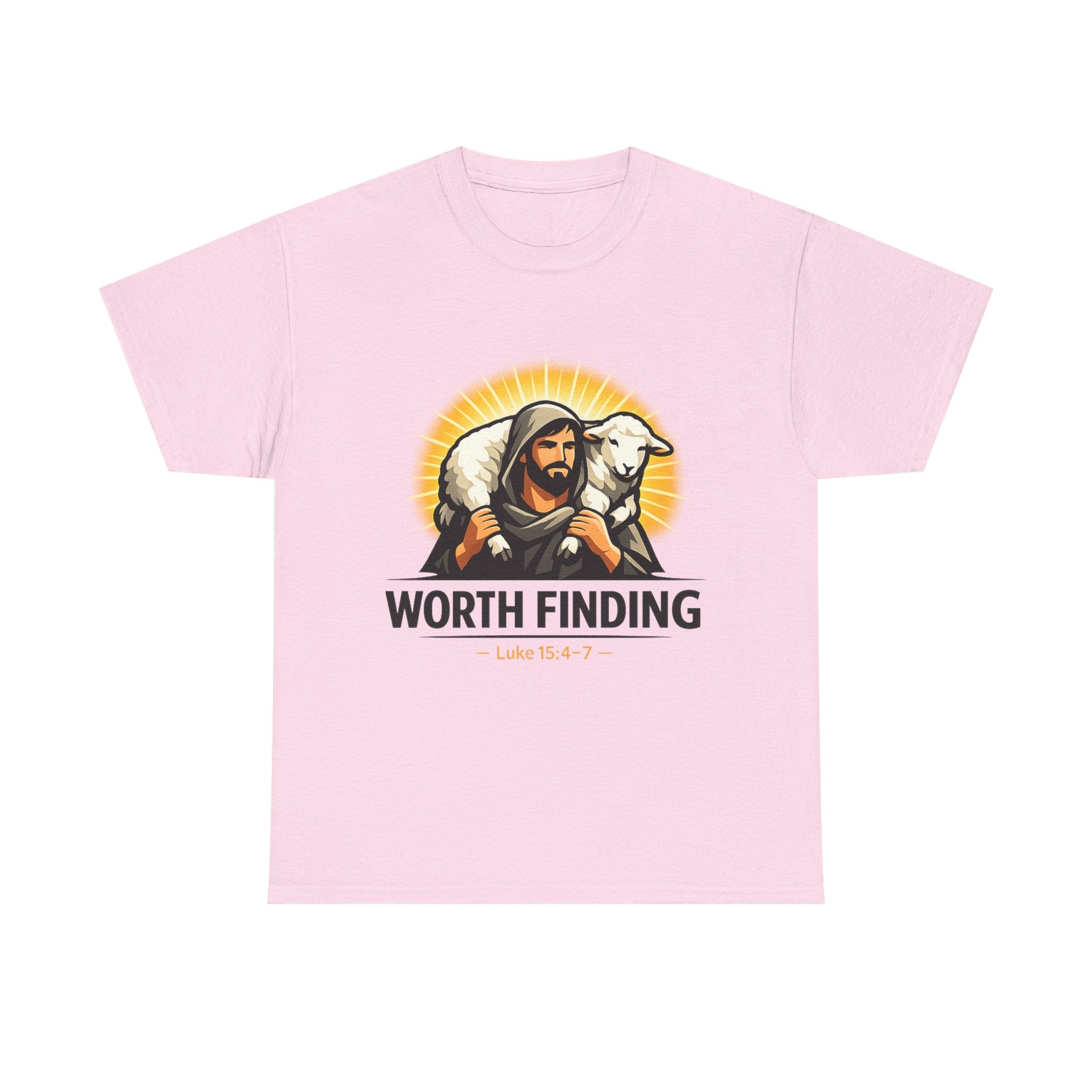 Christian 'Worth Finding' Tee – Good Shepherd Lamb Design (Luke 19:10)