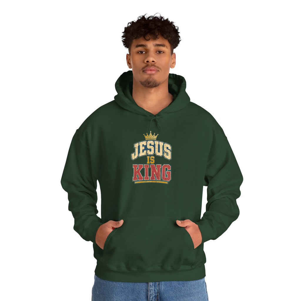 Jesus Is King Hoodie - Christian Faith Crown Sweatshirt