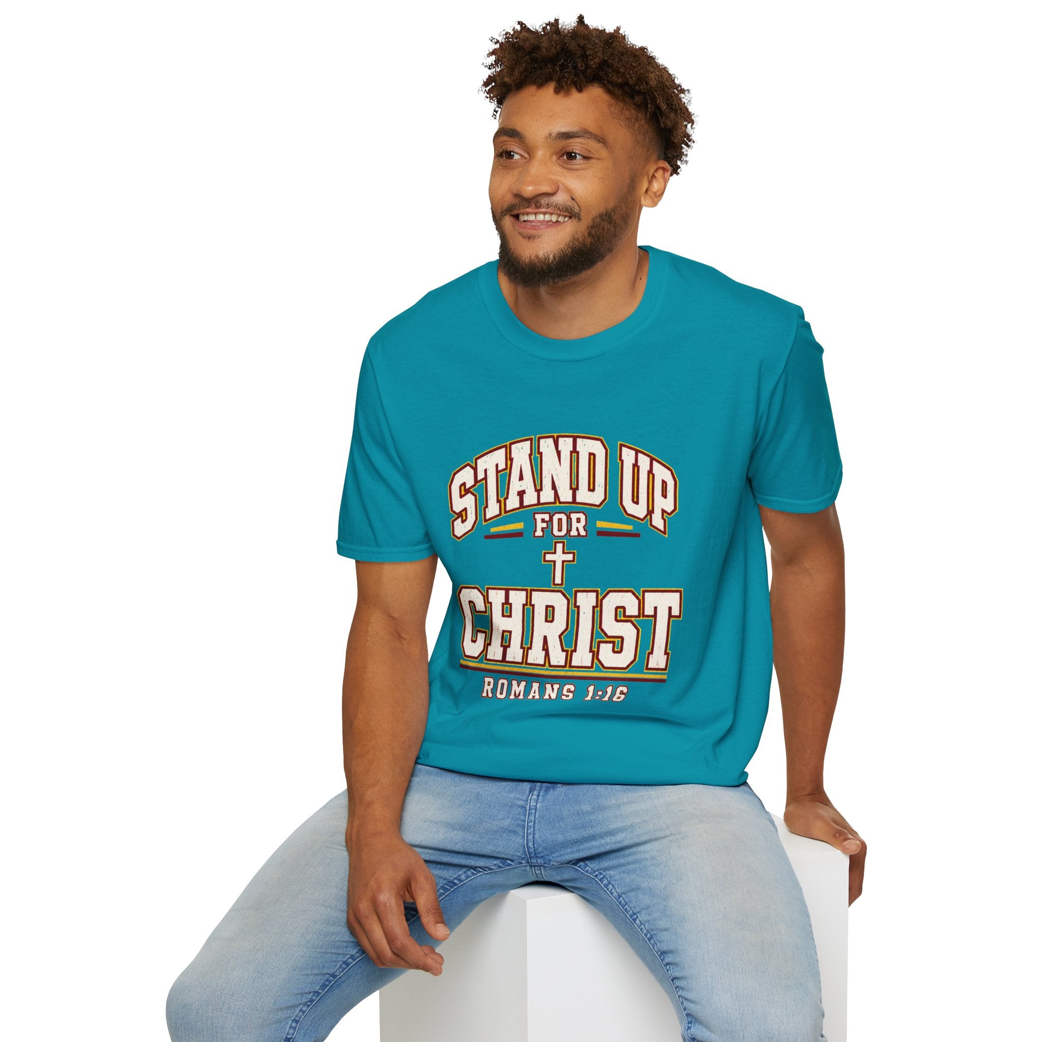 Stand Up for Christ T-Shirt — Romans 1:16 Christian Faith Tee