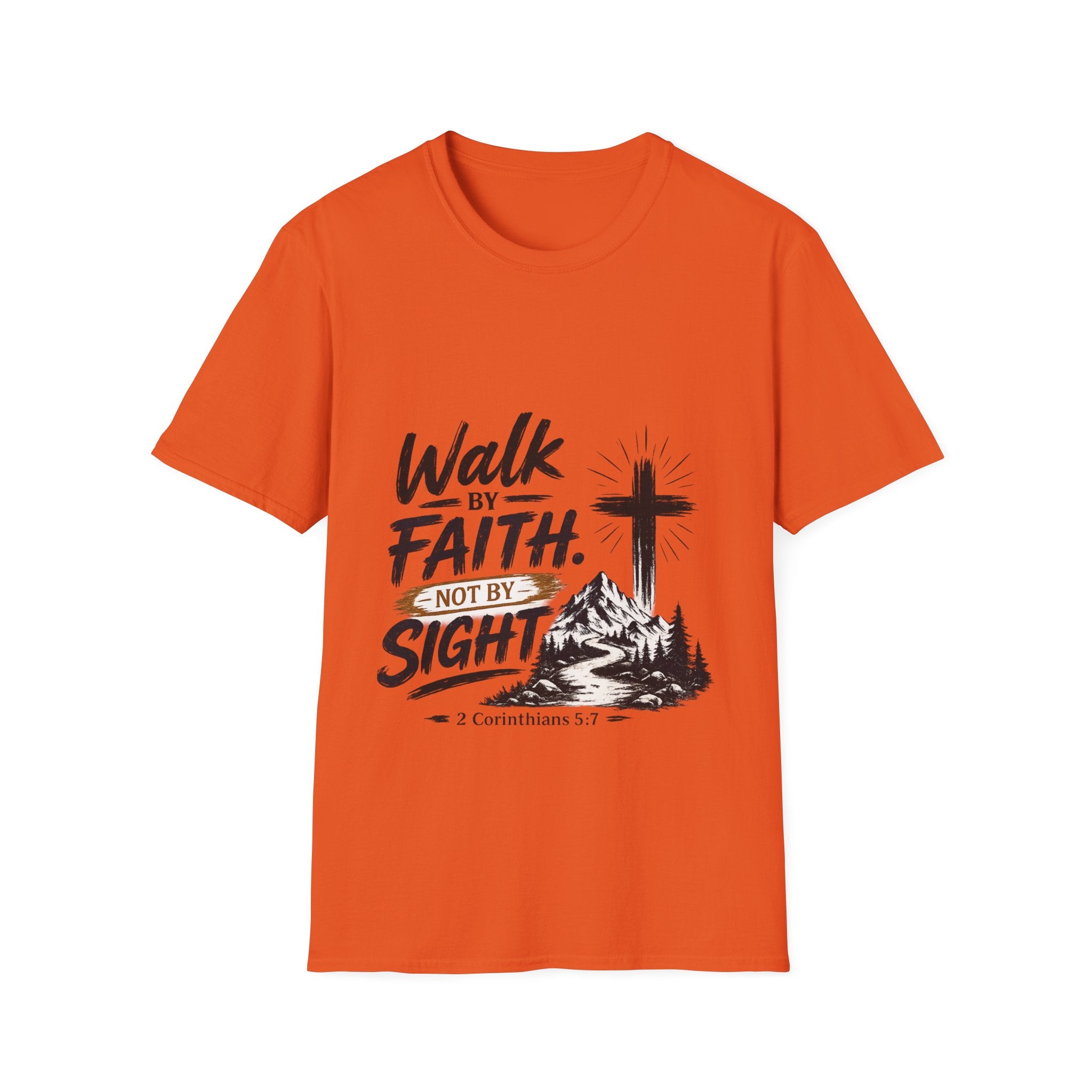 Faith T-Shirt — "Walk by Faith, Not by Sight" Christian Graphic Tee
