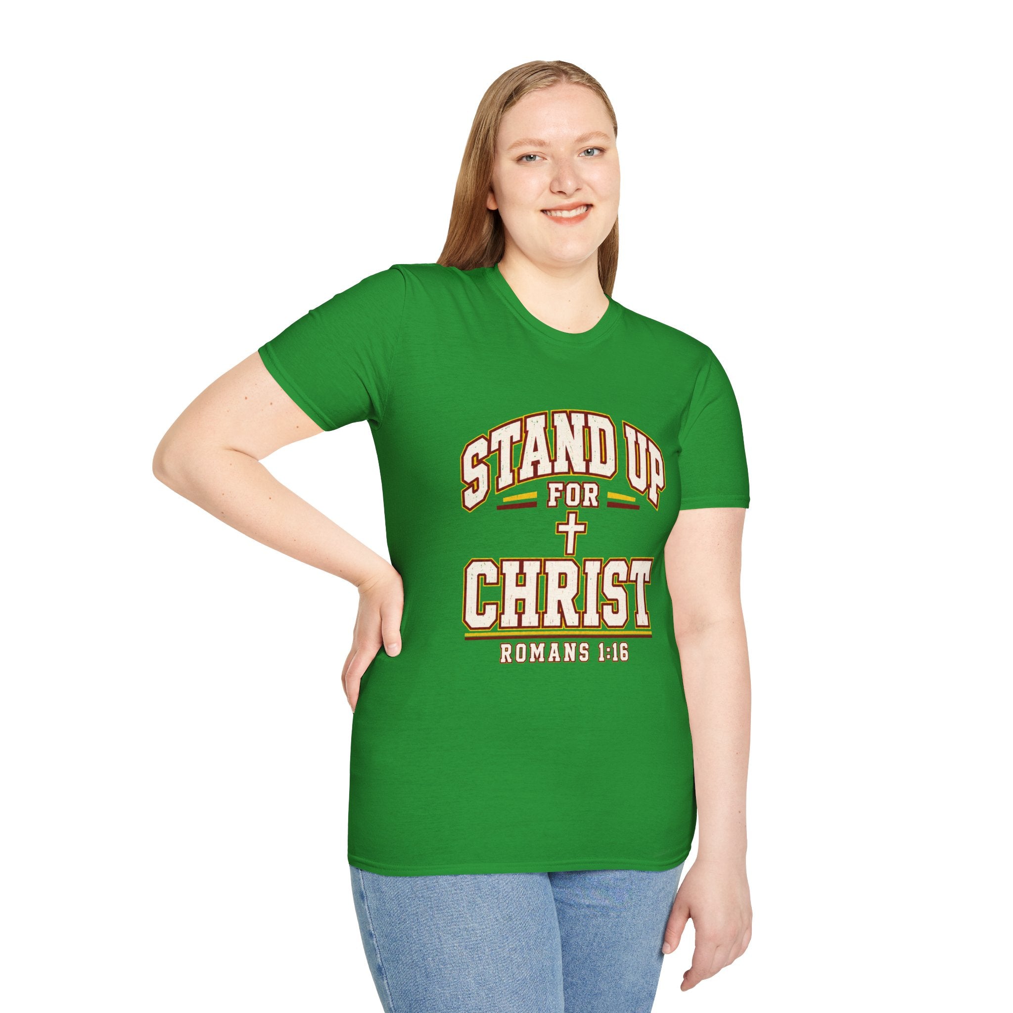 Stand Up for Christ T-Shirt — Romans 1:16 Christian Faith Tee