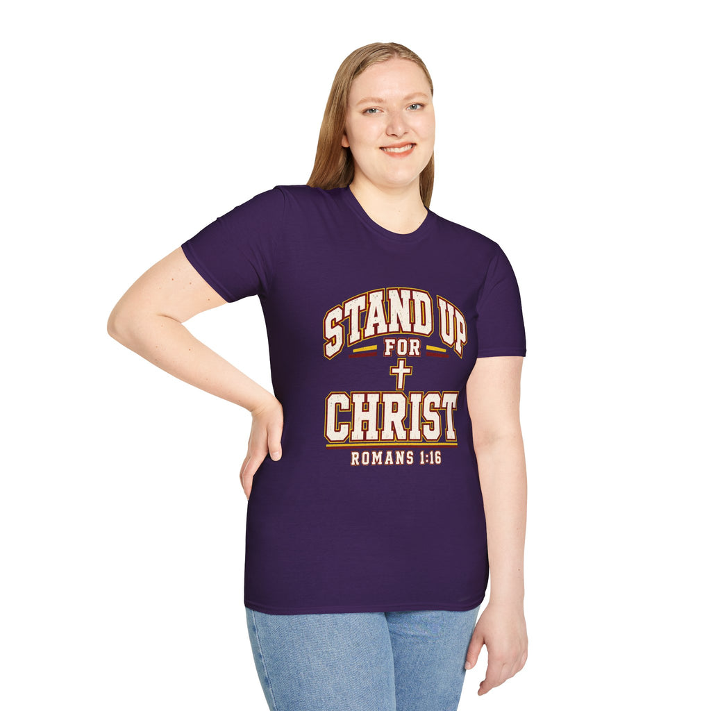 Stand Up for Christ T-Shirt — Romans 1:16 Christian Faith Tee