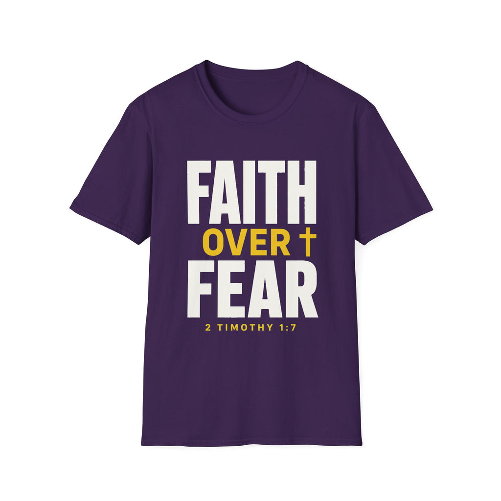 Faith Over Fear T-Shirt — Christian Inspirational Tee (2 Timothy 1:7)