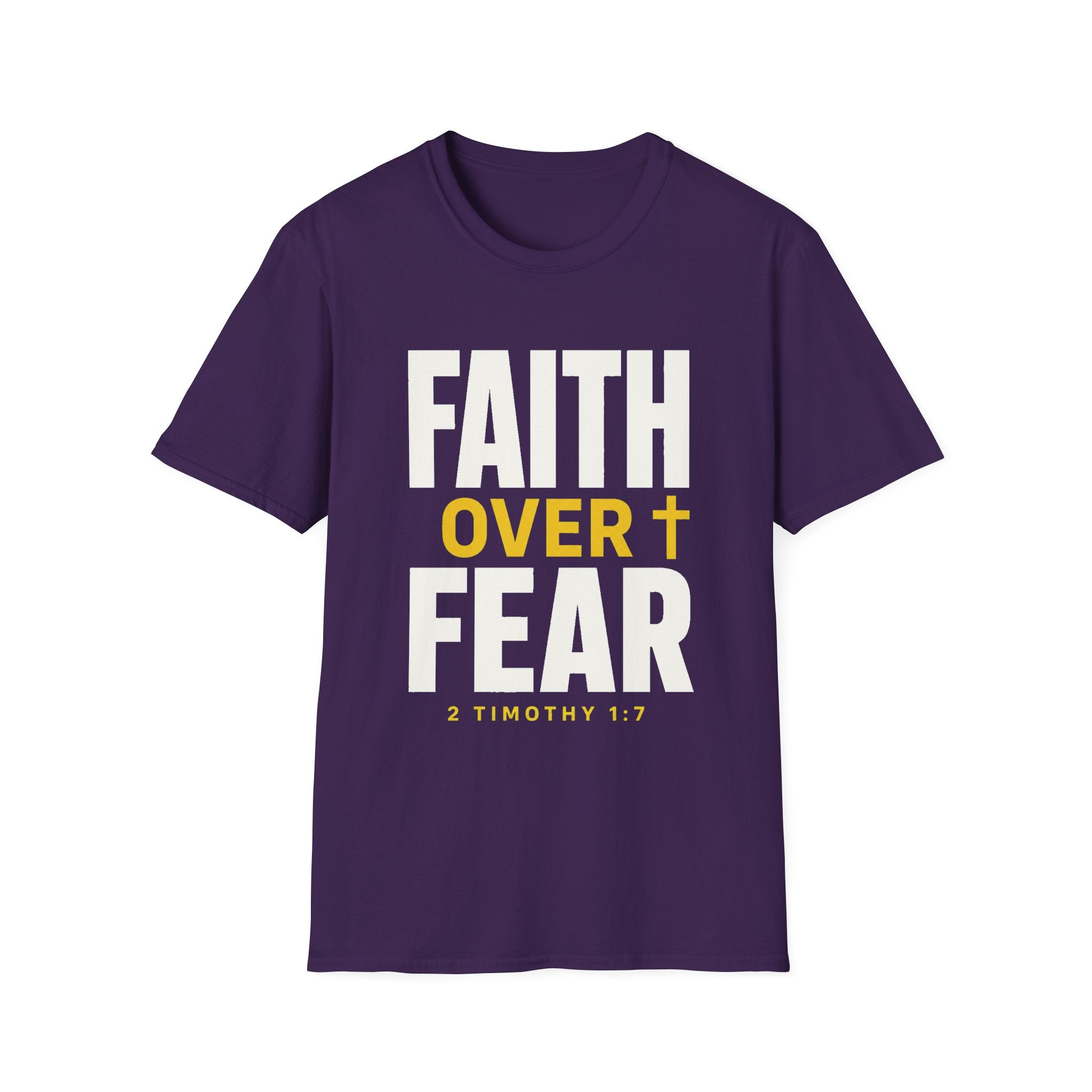 Faith Over Fear T-Shirt — Christian Inspirational Tee (2 Timothy 1:7)