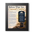 Framed Vertical Poster — "Release What You Cannot Control" Inspirational Scripture Wall Art