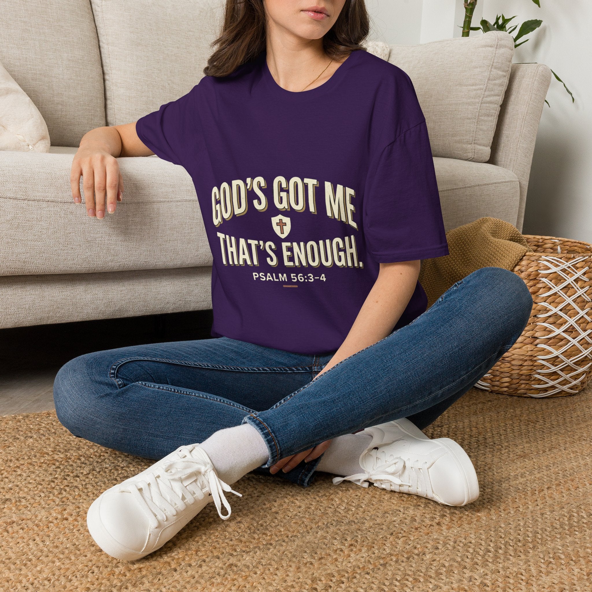God's Got Me T-Shirt — Inspirational Christian Tee ("God's Got Me, That's Enough")