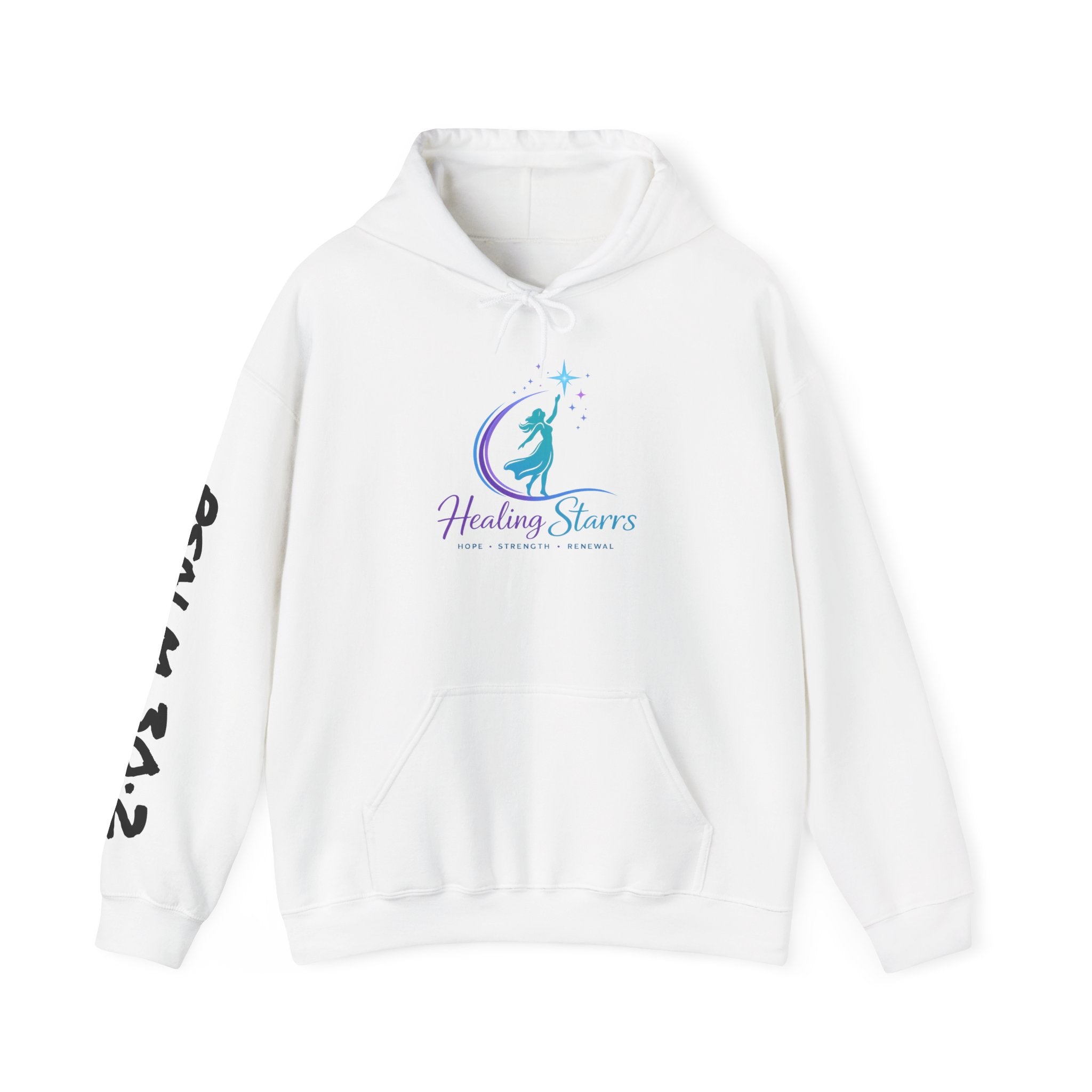 Hoodie — Healing Stars Logo with "Psalm 30:2" Sleeve Faith Pullover