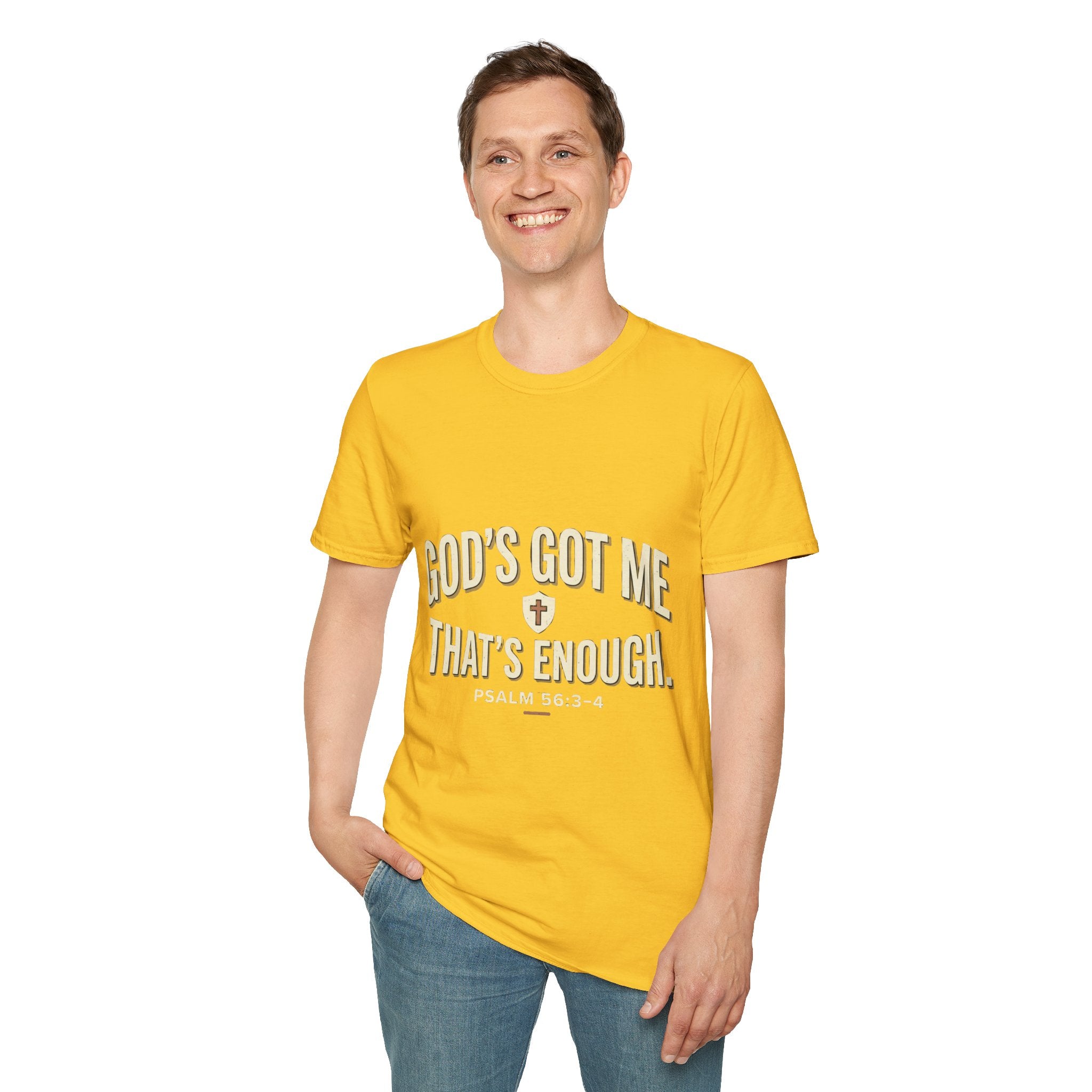 God's Got Me T-Shirt — Inspirational Christian Tee ("God's Got Me, That's Enough")