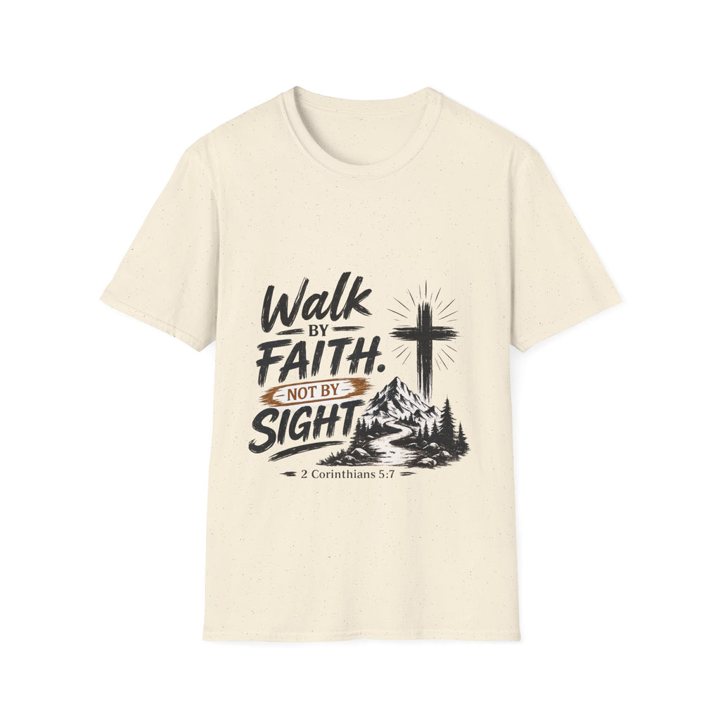 Faith T-Shirt — "Walk by Faith, Not by Sight" Christian Graphic Tee