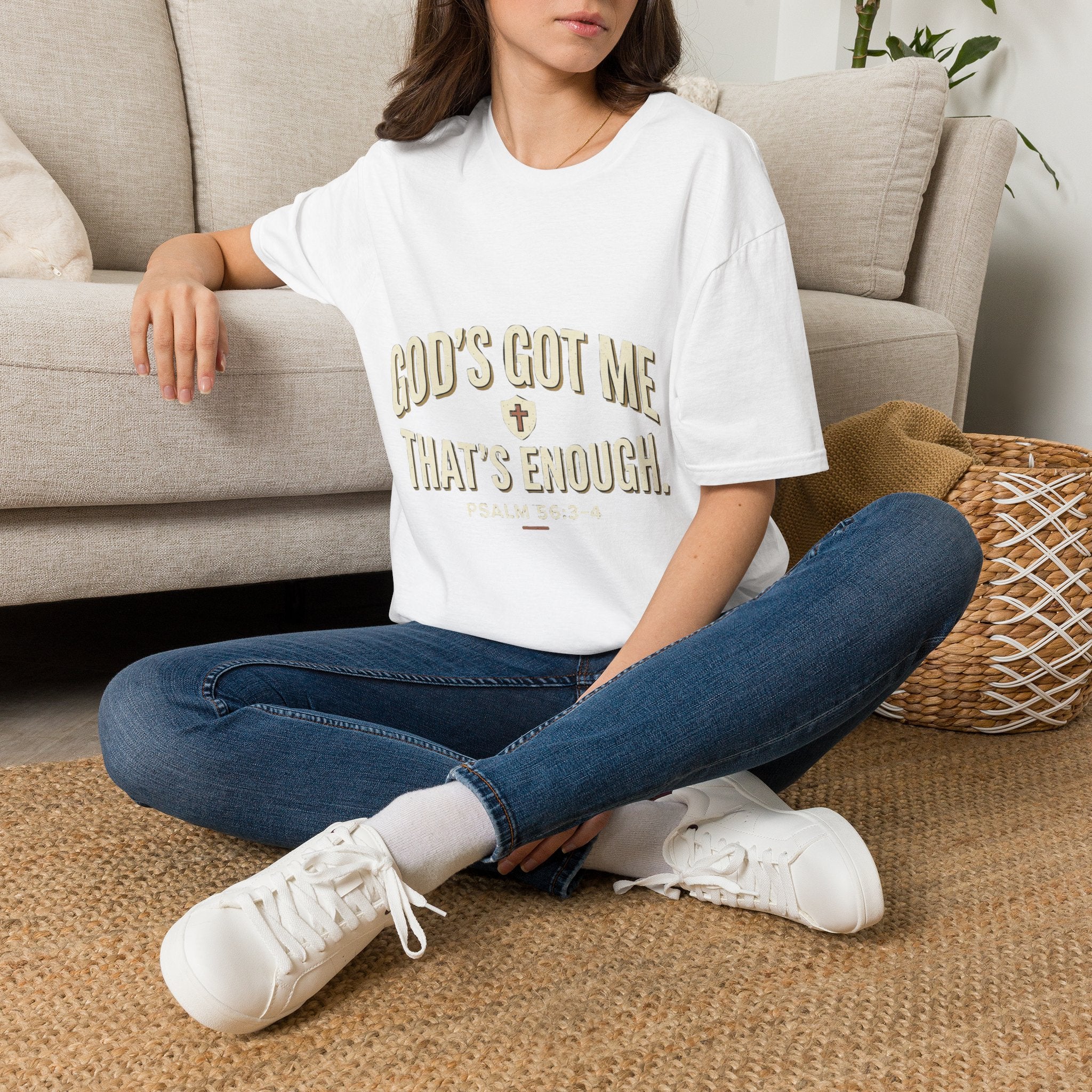 God's Got Me T-Shirt — Inspirational Christian Tee ("God's Got Me, That's Enough")
