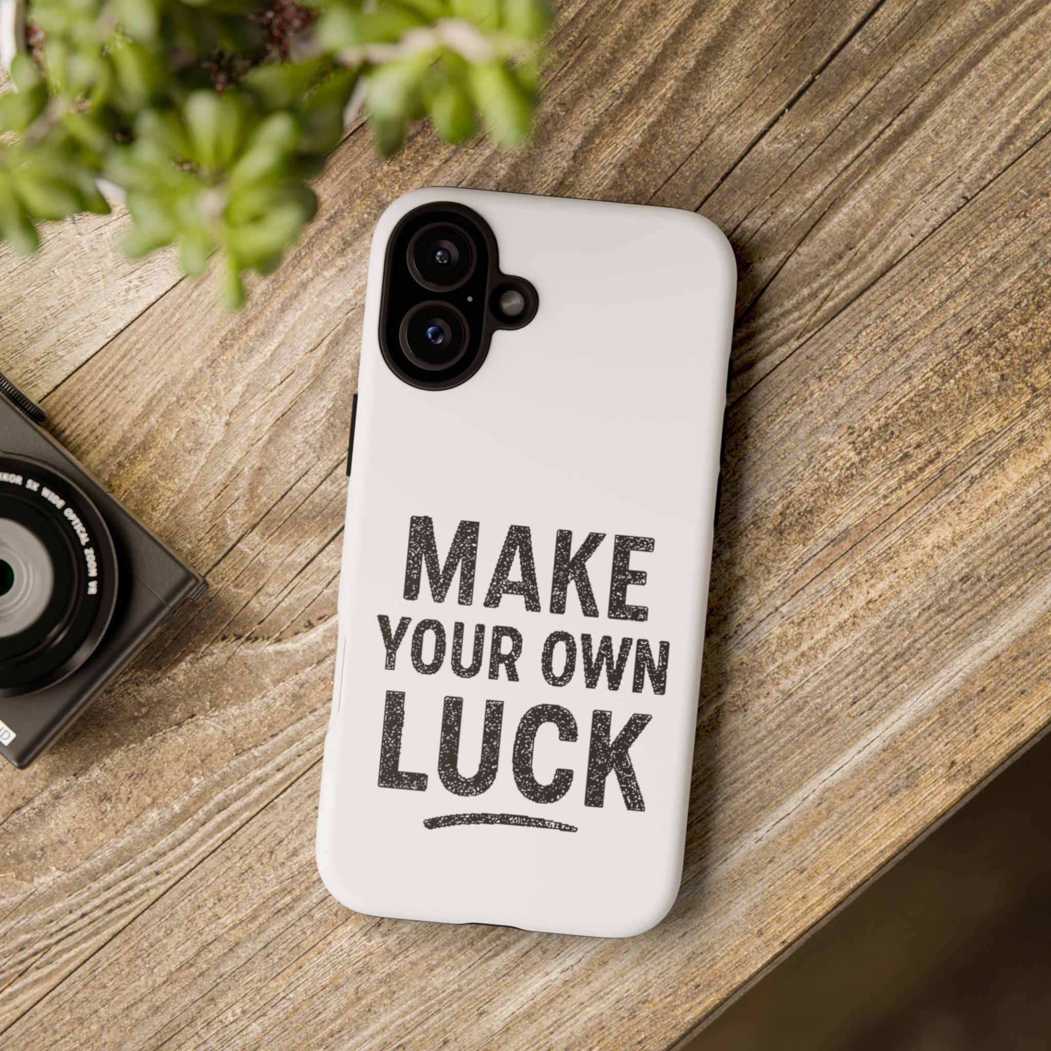 Make Your Own Luck Phone Case – Motivational Protective iPhone Cover