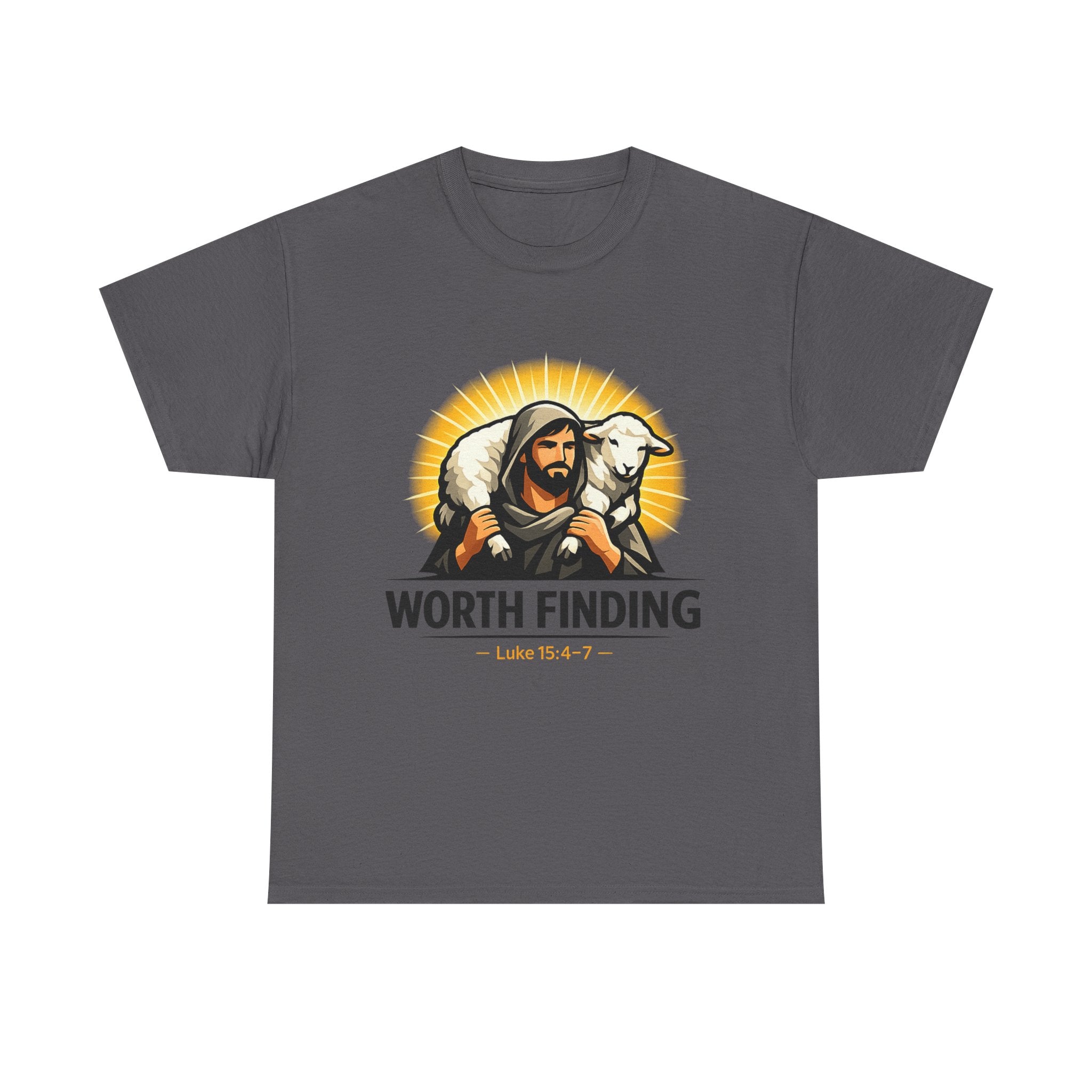 Christian 'Worth Finding' Tee – Good Shepherd Lamb Design (Luke 19:10)