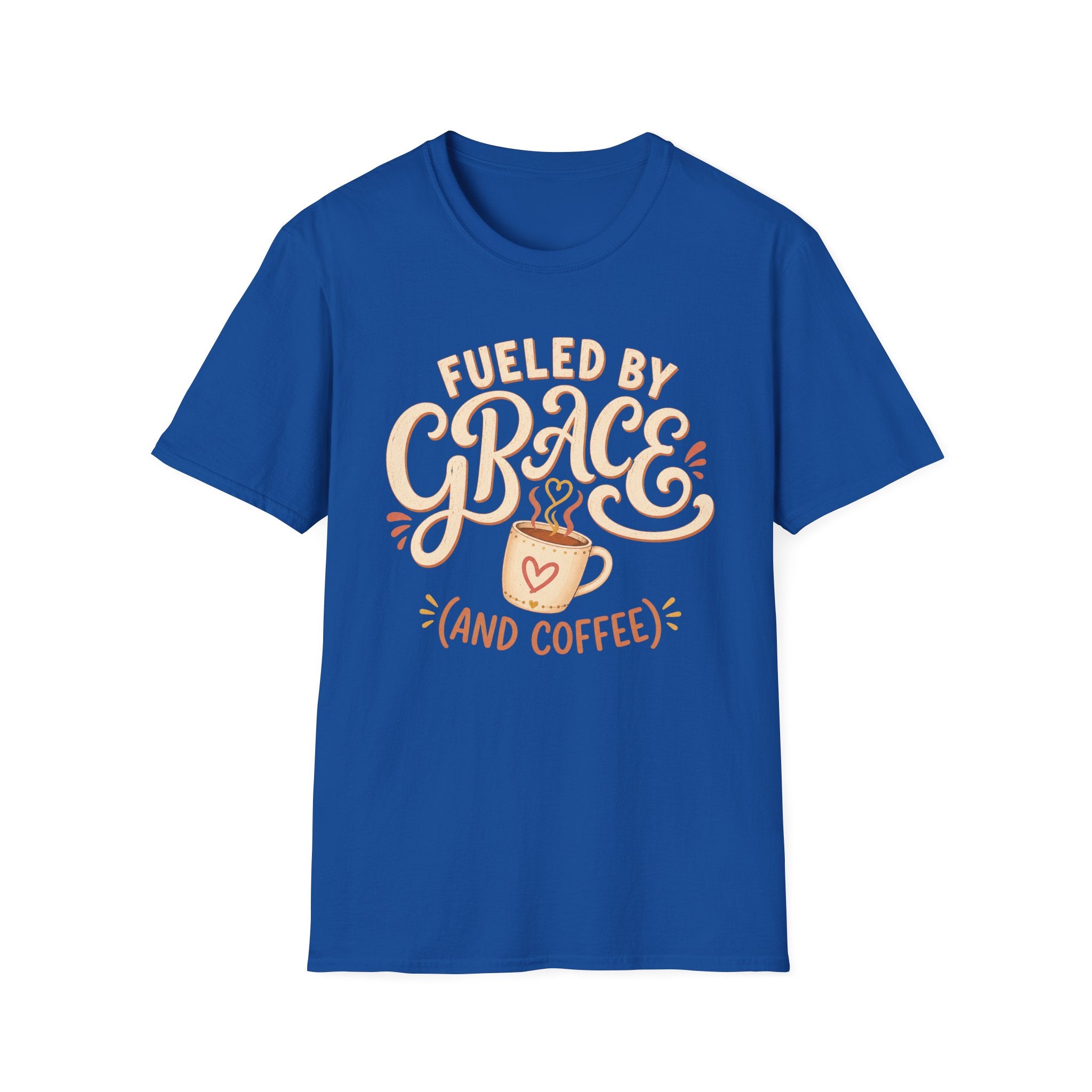 Fueled by Grace and Coffee T-Shirt — Inspirational Christian Coffee Tee