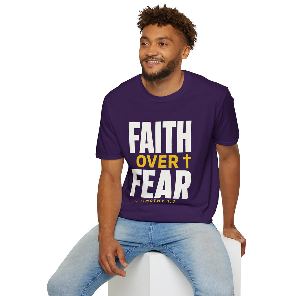 Faith Over Fear T-Shirt — Christian Inspirational Tee (2 Timothy 1:7)