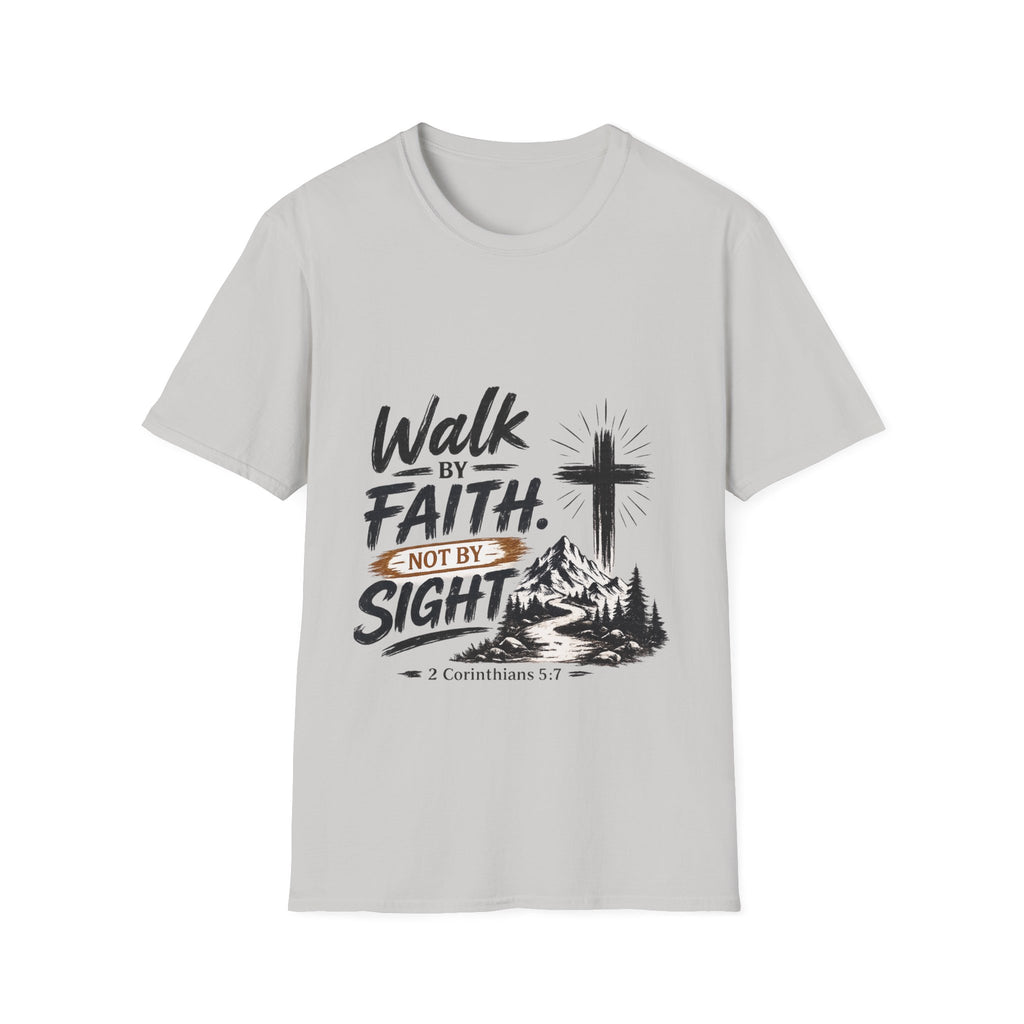 Faith T-Shirt — "Walk by Faith, Not by Sight" Christian Graphic Tee