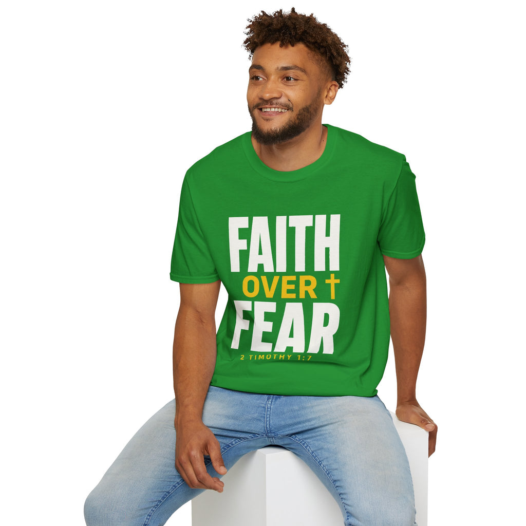 Faith Over Fear T-Shirt — Christian Inspirational Tee (2 Timothy 1:7)