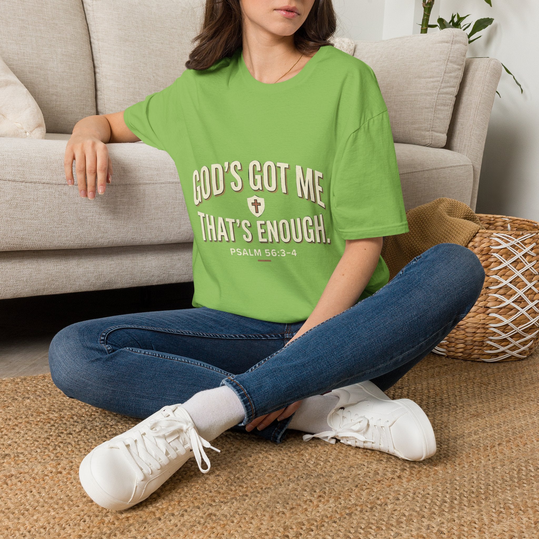 God's Got Me T-Shirt — Inspirational Christian Tee ("God's Got Me, That's Enough")