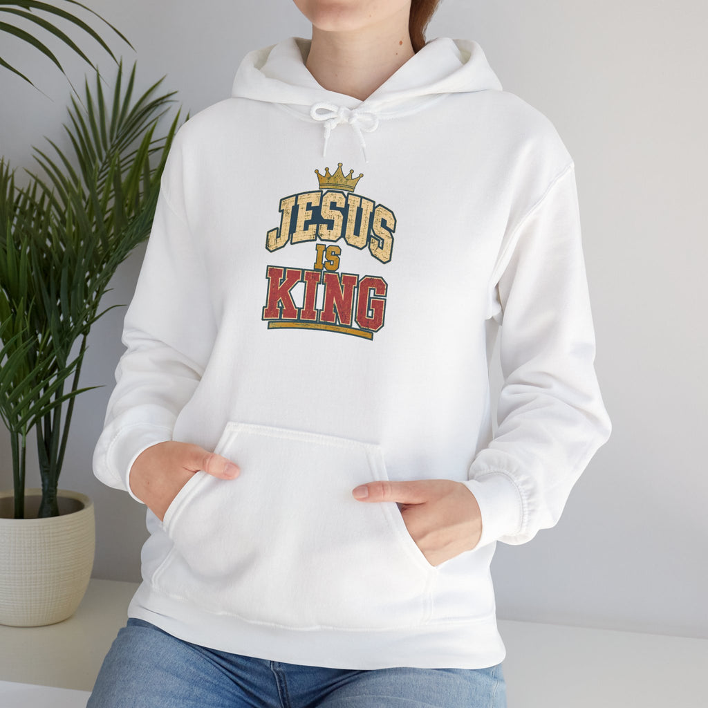 Jesus Is King Hoodie - Christian Faith Crown Sweatshirt